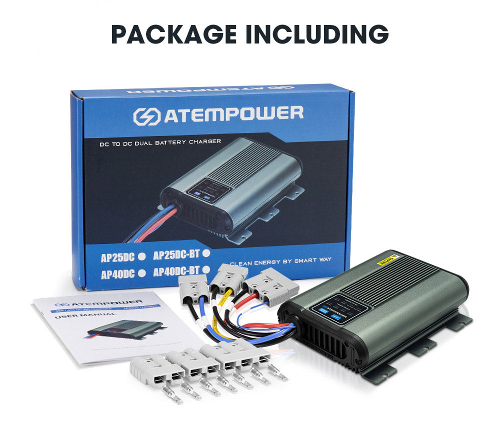 Atem Power 12V 40A DC to DC Battery Charger MPPT Dual Battery Lithium LifePO4 AGM - Sunyee