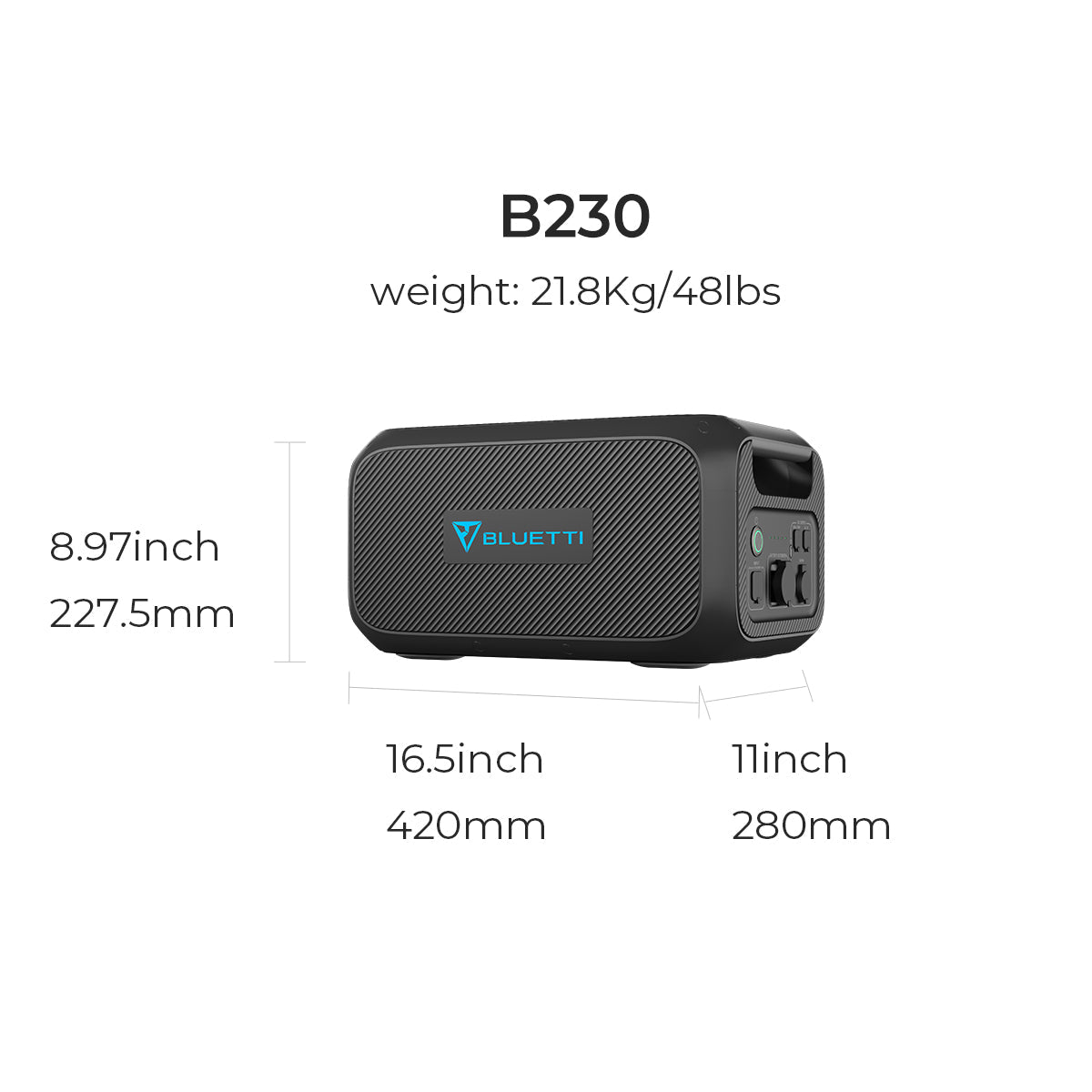 BLUETTI B230 Expansion Battery | 2,048Wh For AC200MAX Power Station - Sunyee