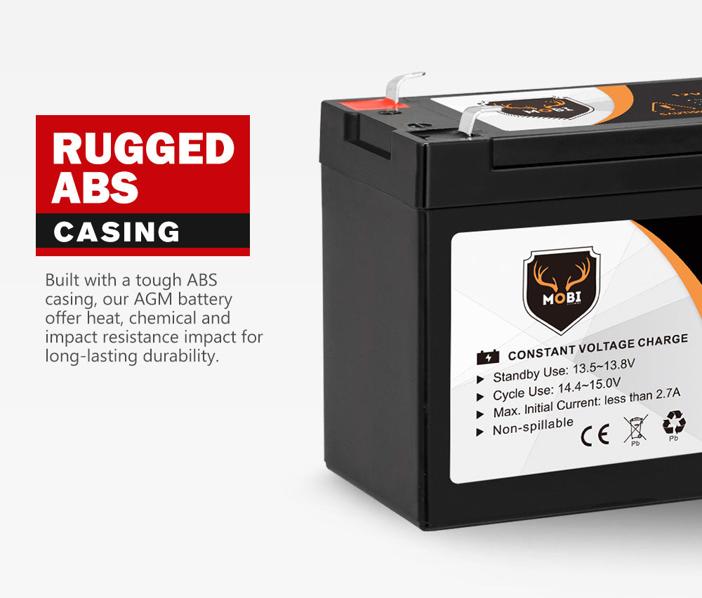 12V 9AH AGM Battery Deep Cycle Battery AMP Lead Acid SLA Solar Power - Sunyee