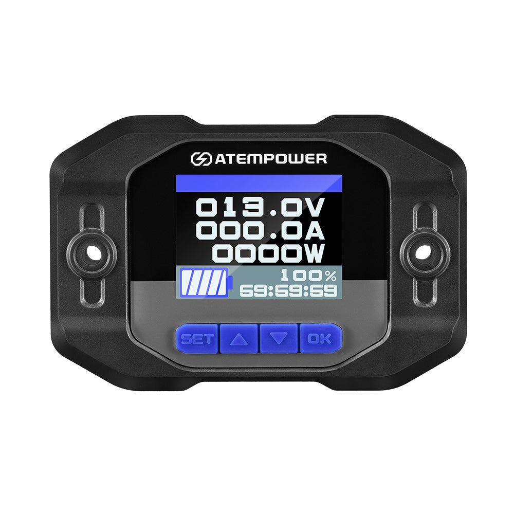Atem Power Battery Monitor High Low Voltage w/Shunt Wire 12V Battery 100A - Sunyee