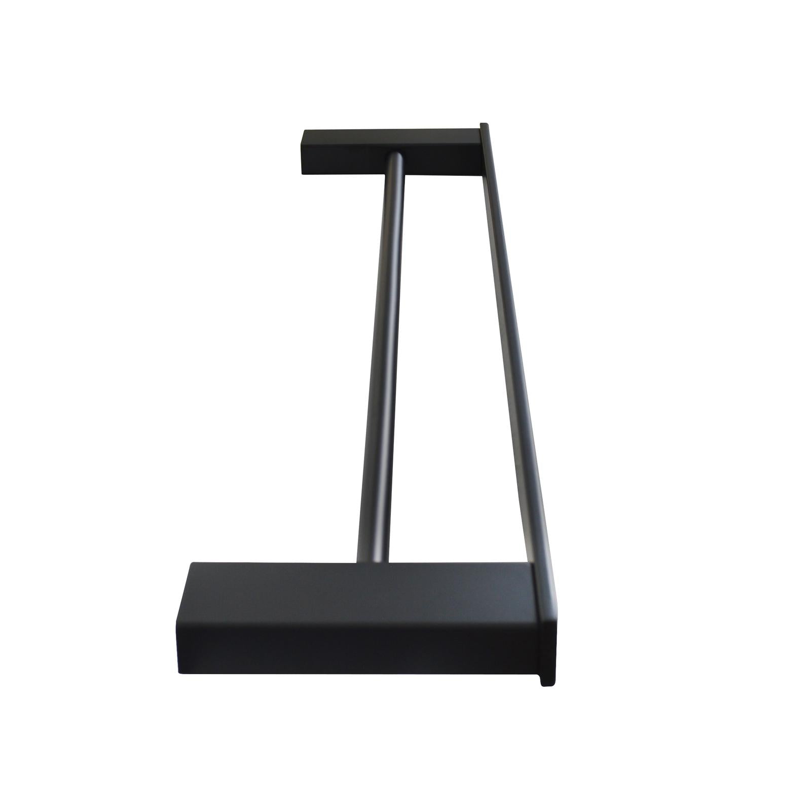 Double Towel Rail 60cm Rack Bar Holder Bathroom Accessories Black - Sunyee