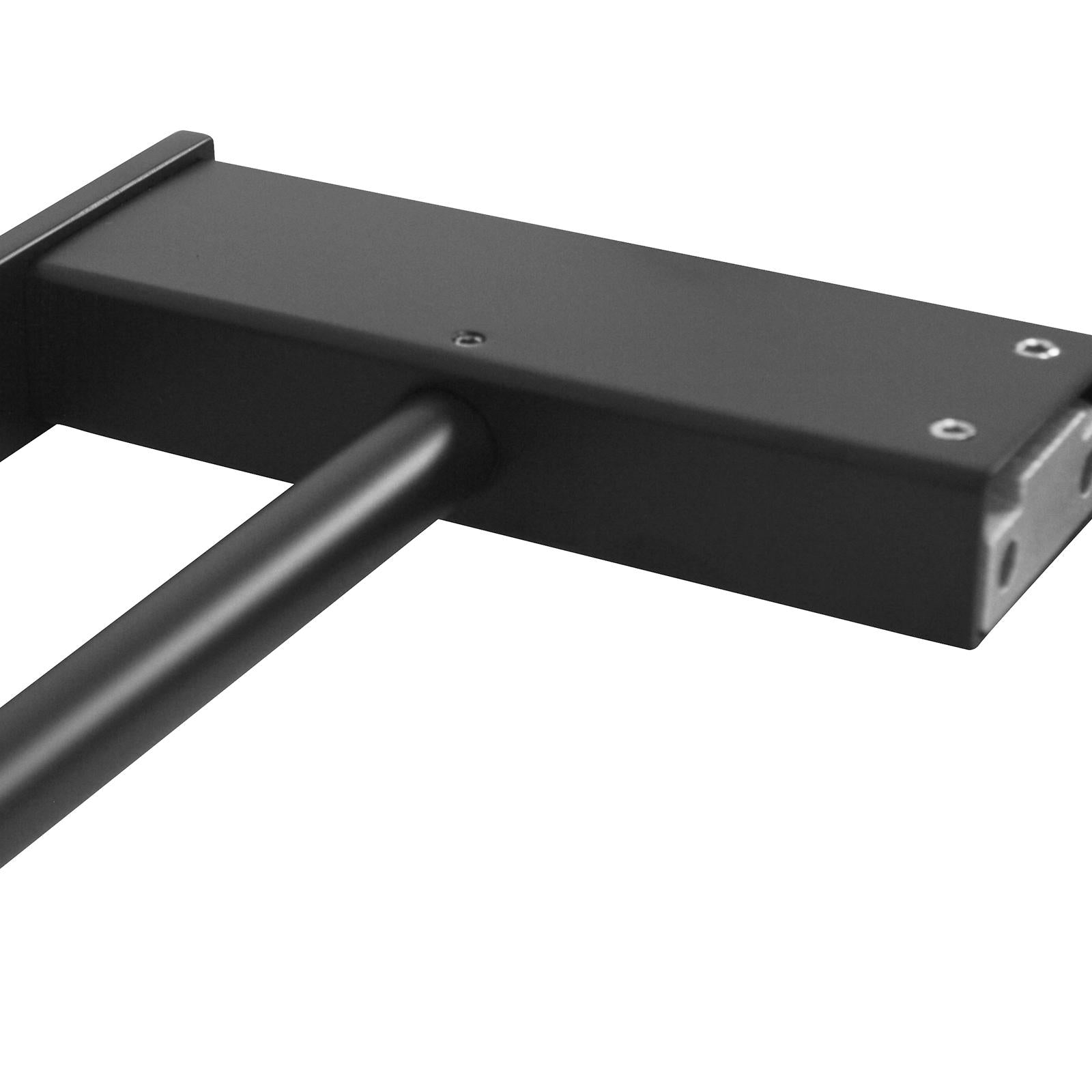 Double Towel Rail 60cm Rack Bar Holder Bathroom Accessories Black - Sunyee