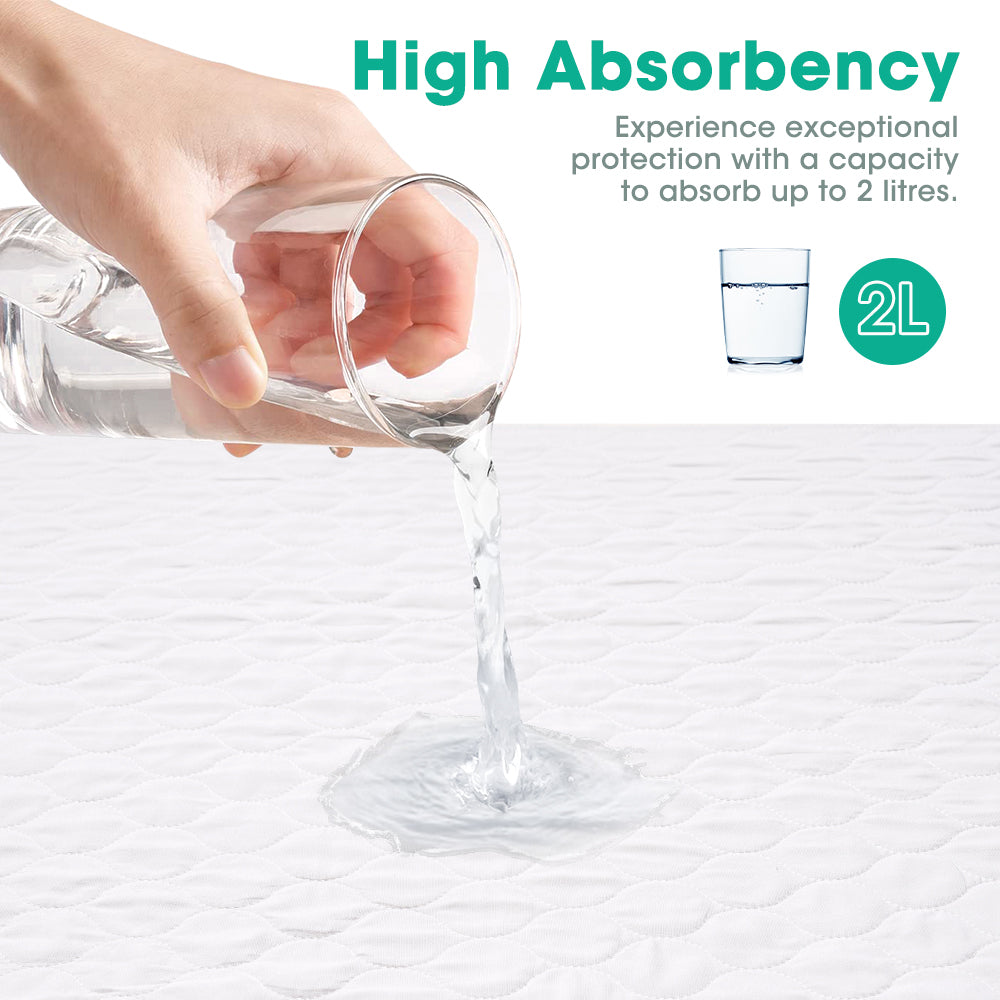 ZUNI Bed Pad Waterproof Protector Underpad Washable 2PCS 91/137/183CM - Sunyee