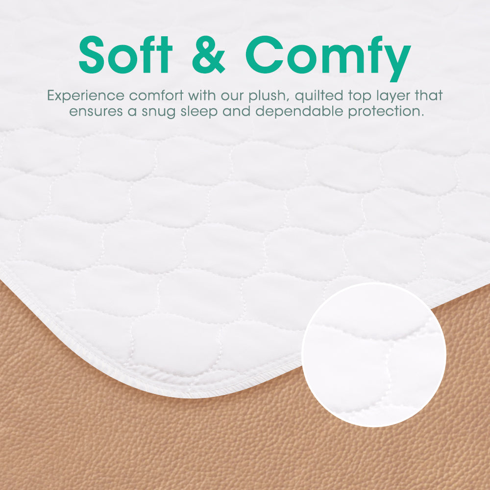 ZUNI Bed Pad Waterproof Protector Incontinence Underpad Washable 137CM 2PCS - Sunyee