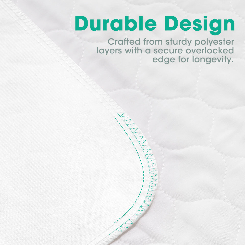 ZUNI Bed Pad Waterproof Protector Underpad Washable 2PCS 91/137/183CM - Sunyee