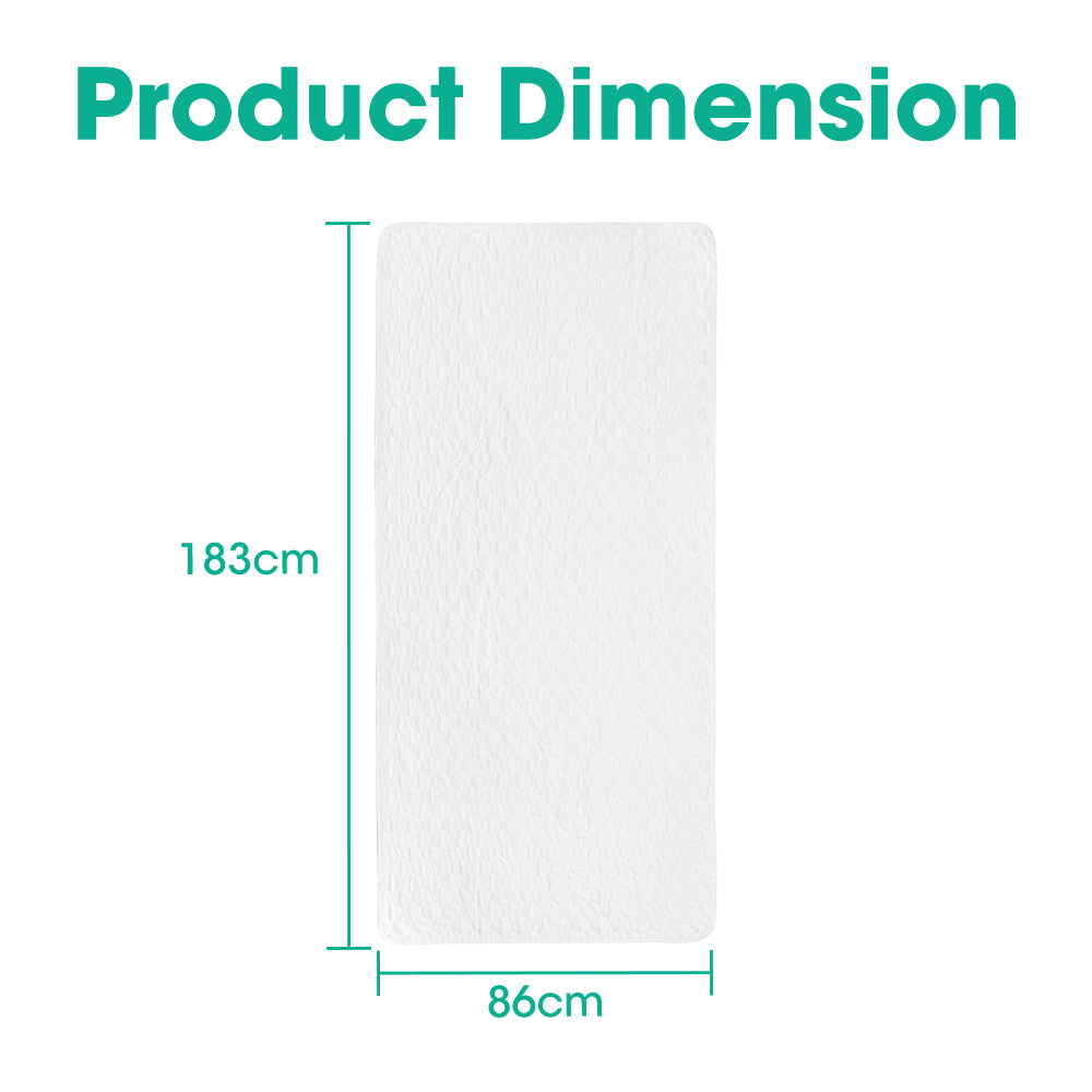 ZUNI Bed Pad Waterproof Protector Incontinence Underpad Washable 183CM 2PCS - Sunyee