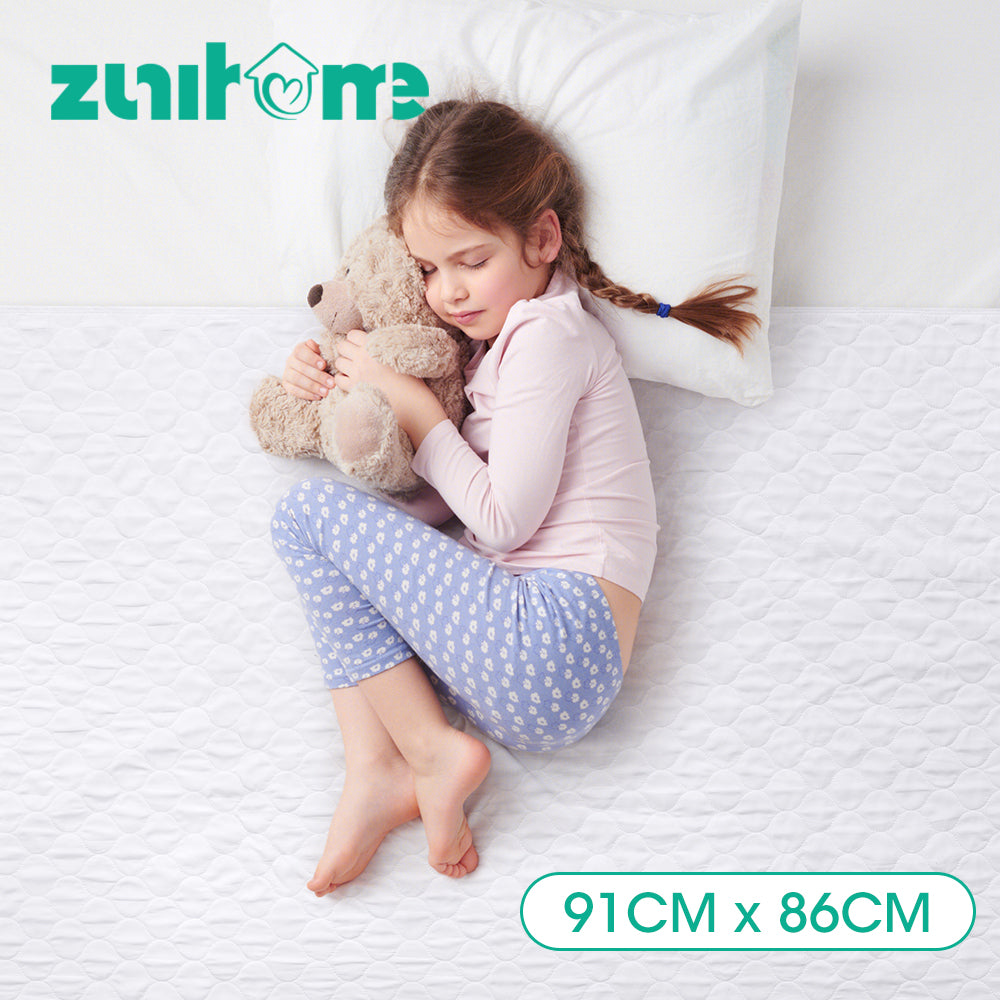 ZUNI Bed Pad Waterproof Protector Underpad Washable 2PCS 91/137/183CM - Sunyee