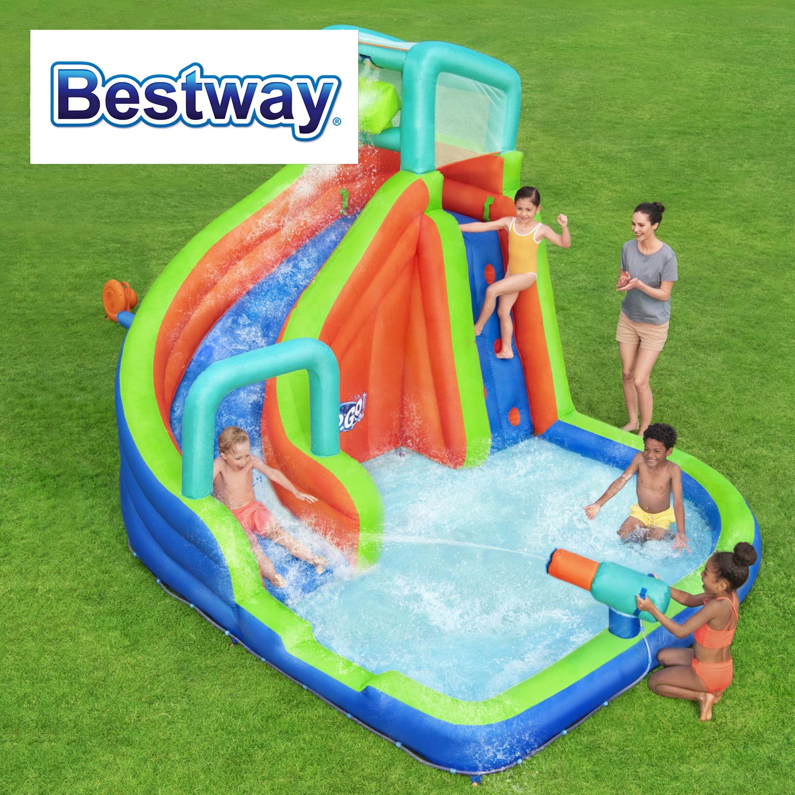 Bestway Inflatable Bounce House Water Slide Trampoline Jumping Castle Kids Toy - Sunyee