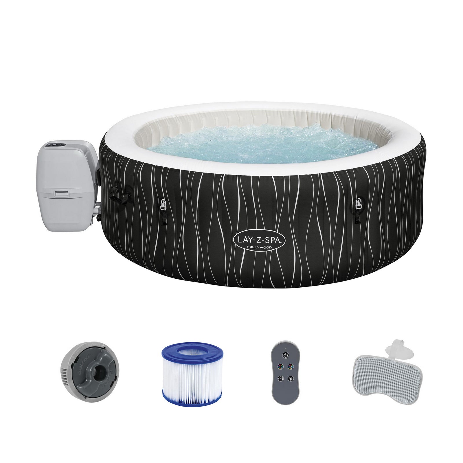 Bestway Inflatable Hot Tub Outdoor Portable Heating Spa 6 person W/ Bubble Jets - Sunyee