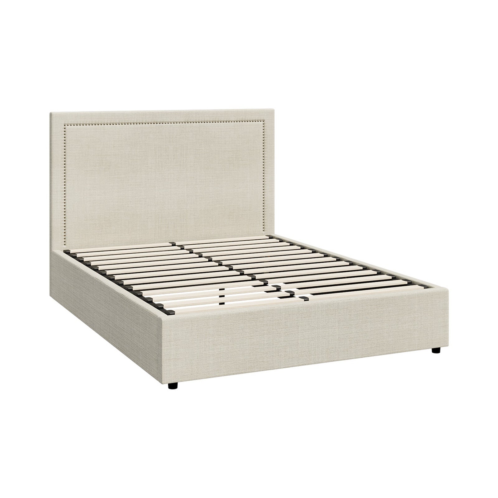 Oikiture Bed Frame Double Size Gas Lift Base with Storage ADI - Sunyee