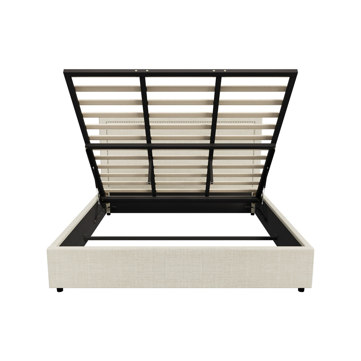 Oikiture Bed Frame King Size Gas Lift Base with Storage ADI - Sunyee