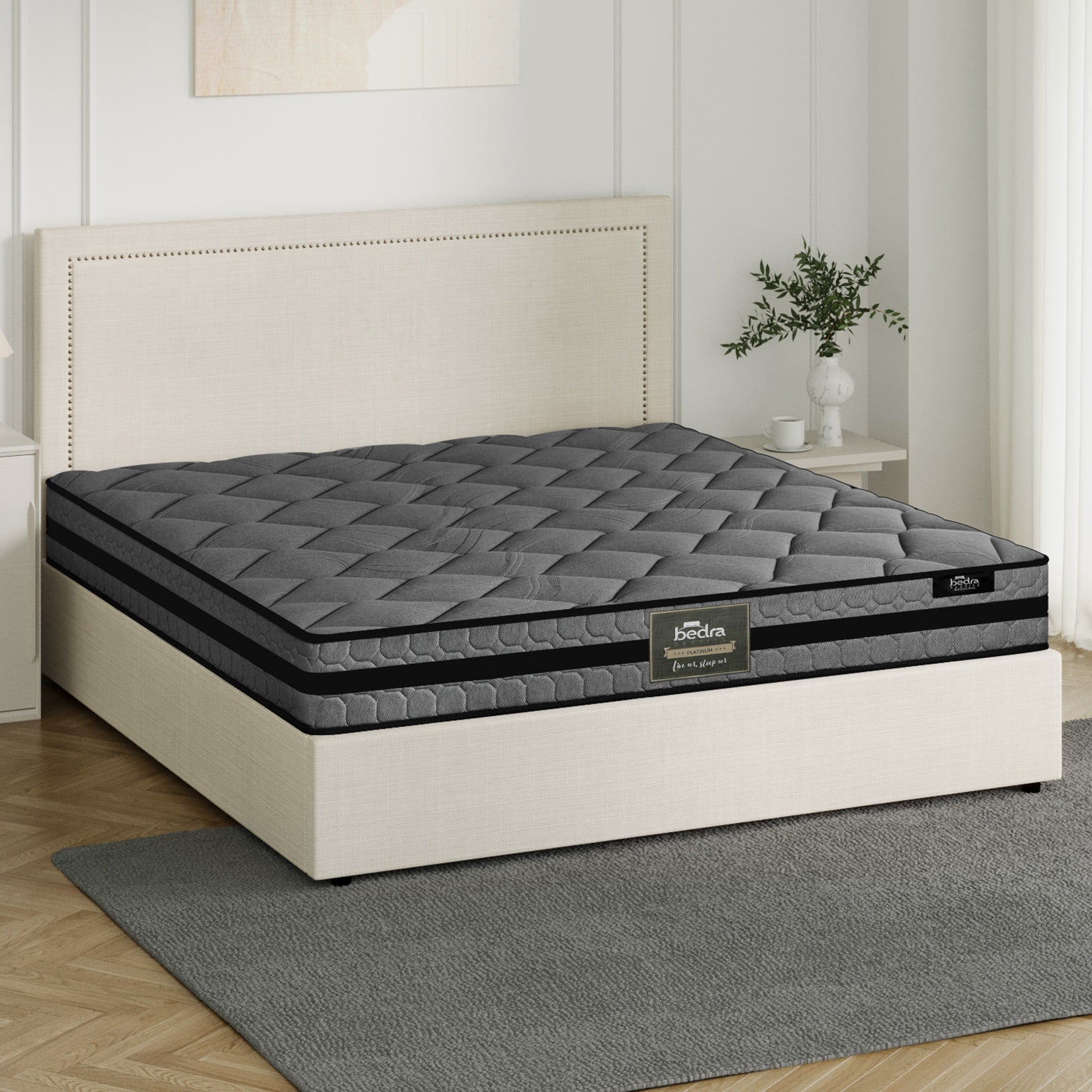 Oikiture Bed Frame Queen Double King Single Gas Lift Storage W/ Mattress Set ADI - Sunyee
