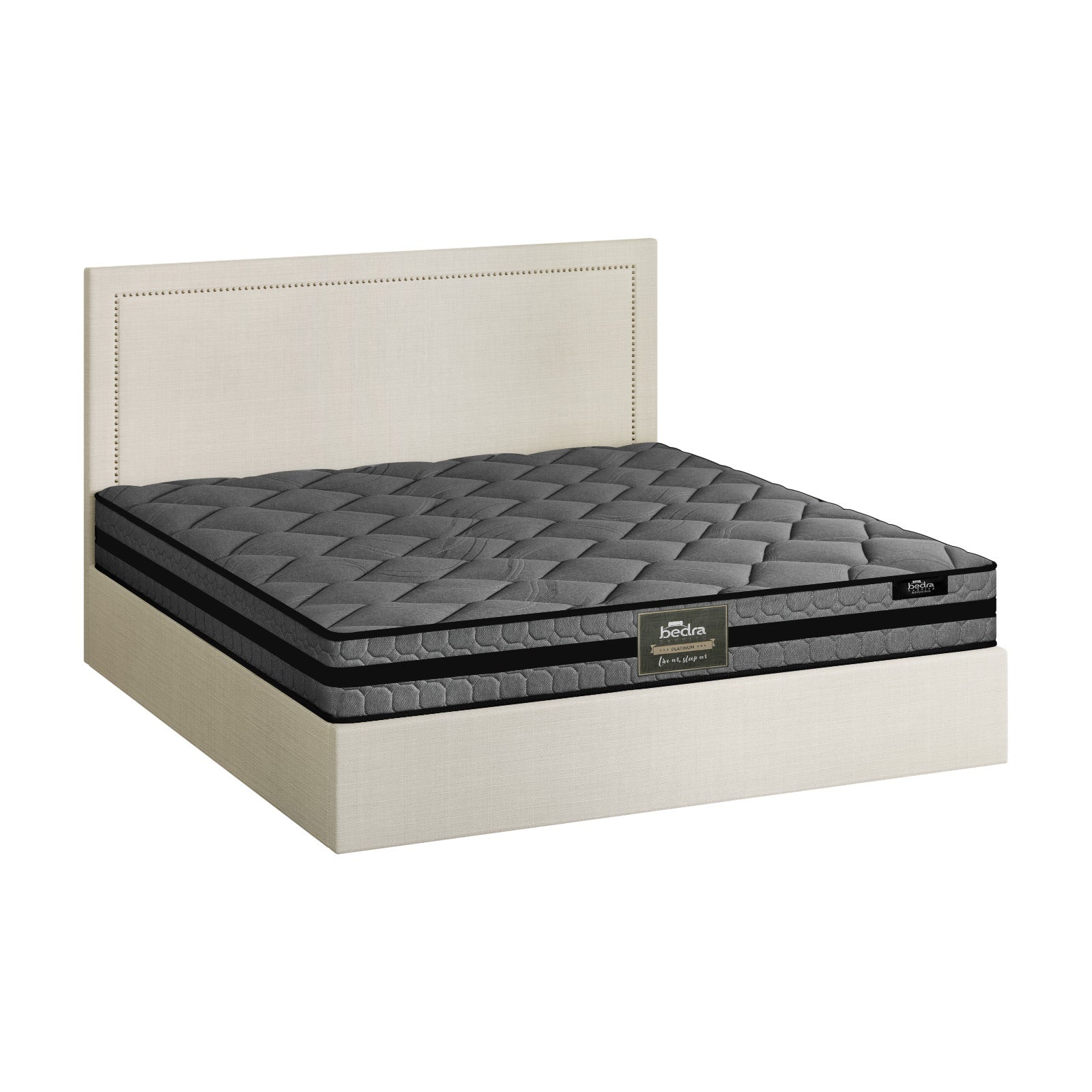 Oikiture Bed Frame King Size Gas Lift Storage Beds With Mattress Set ADI - Sunyee