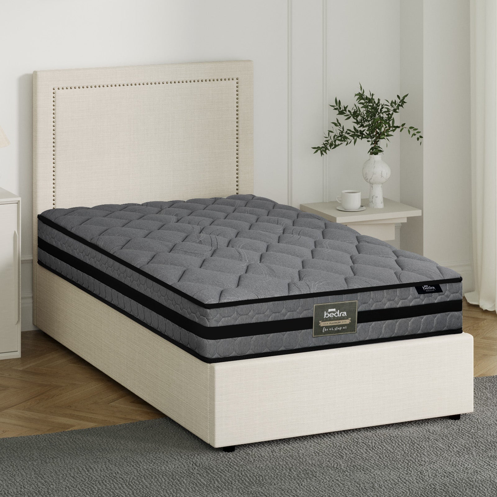 Oikiture Bed Frame King Single Size Gas Lift Storage Beds With Mattress Set ADI - Sunyee
