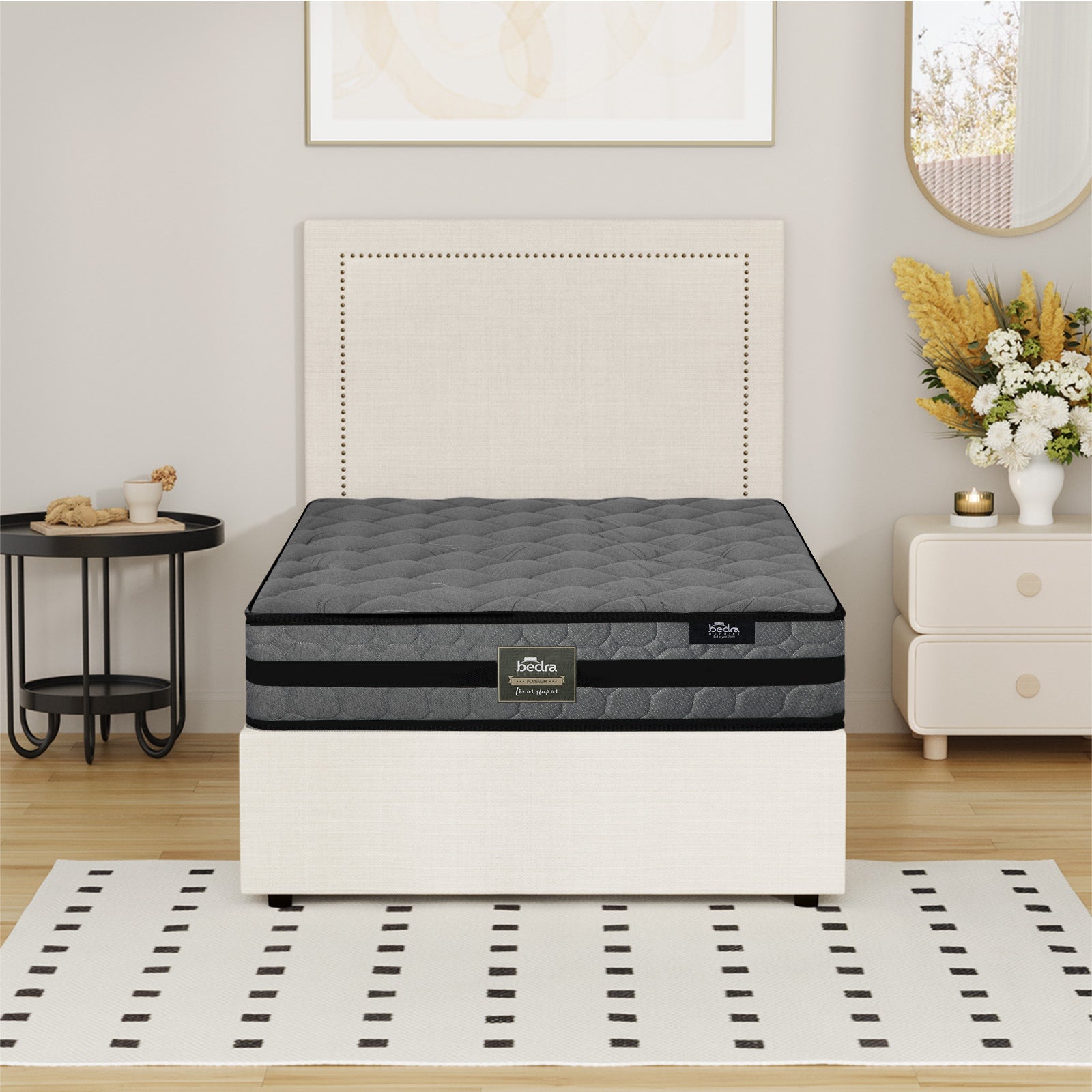 Oikiture Bed Frame King Single Size Gas Lift Storage Beds With Mattress Set ADI - Sunyee