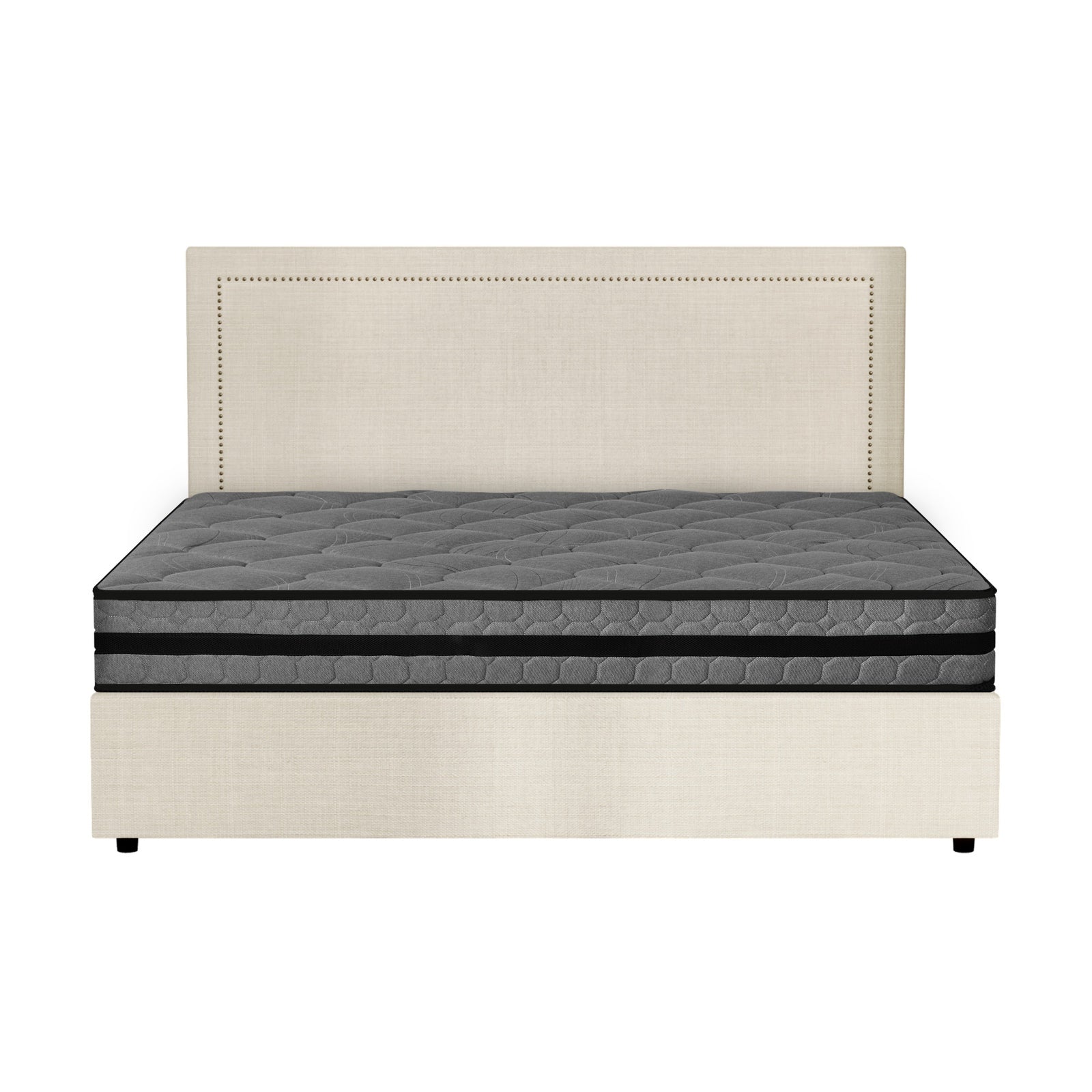 Oikiture Bed Frame Queen Size Gas Lift Storage Beds With Mattress Set ADI - Sunyee