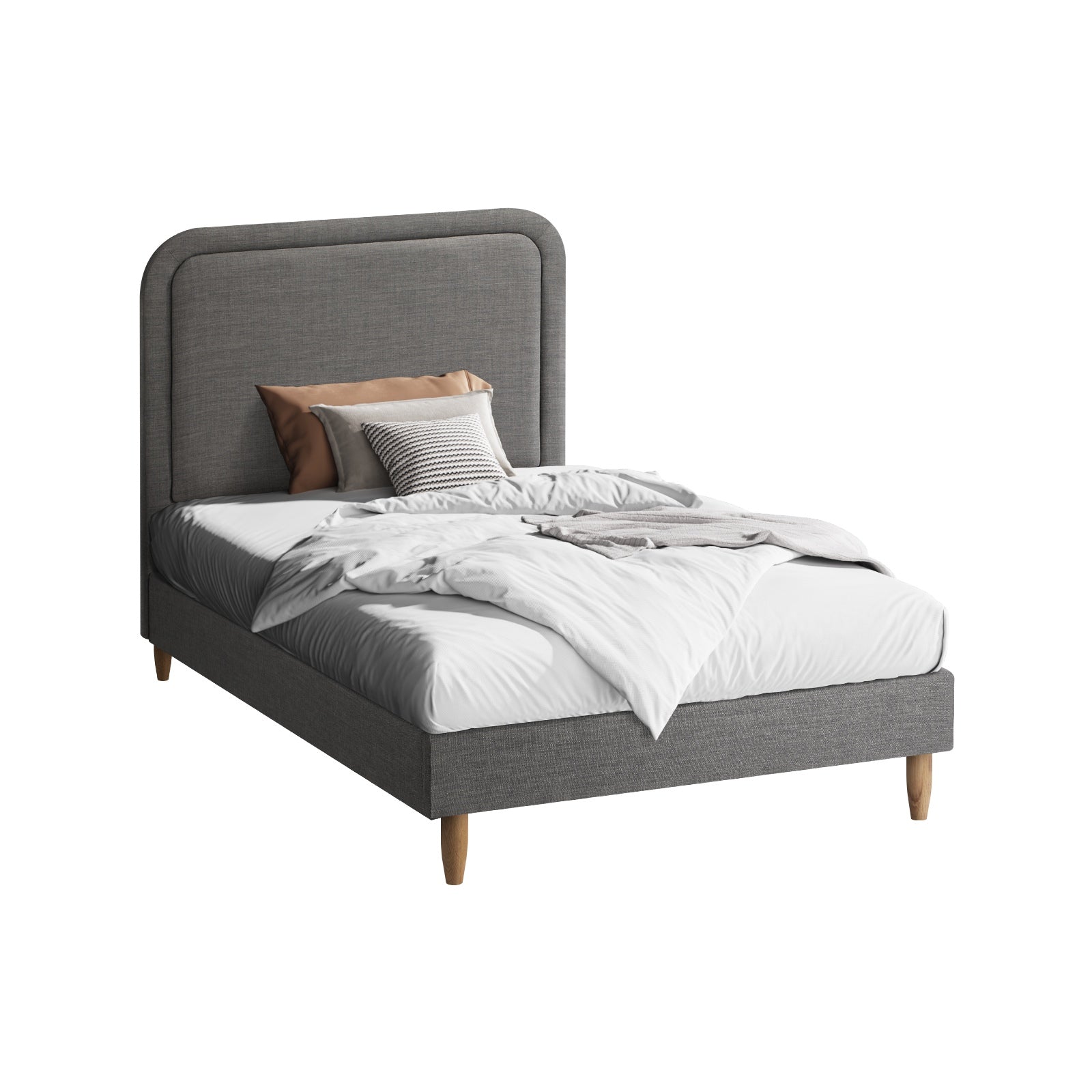 Oikiture Kids Bed Frame Single Size Bed Base Platform