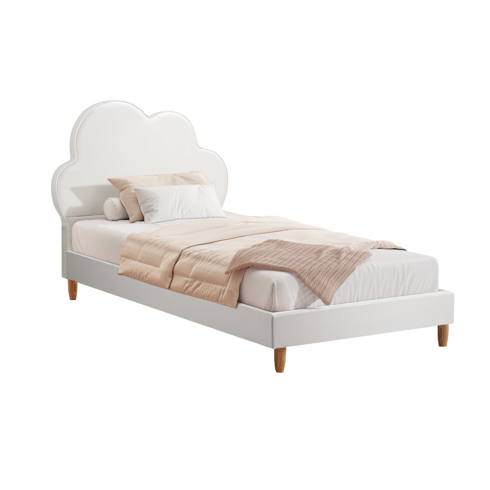 Oikiture Kids Bed Frame Single Size Bed Base Platform