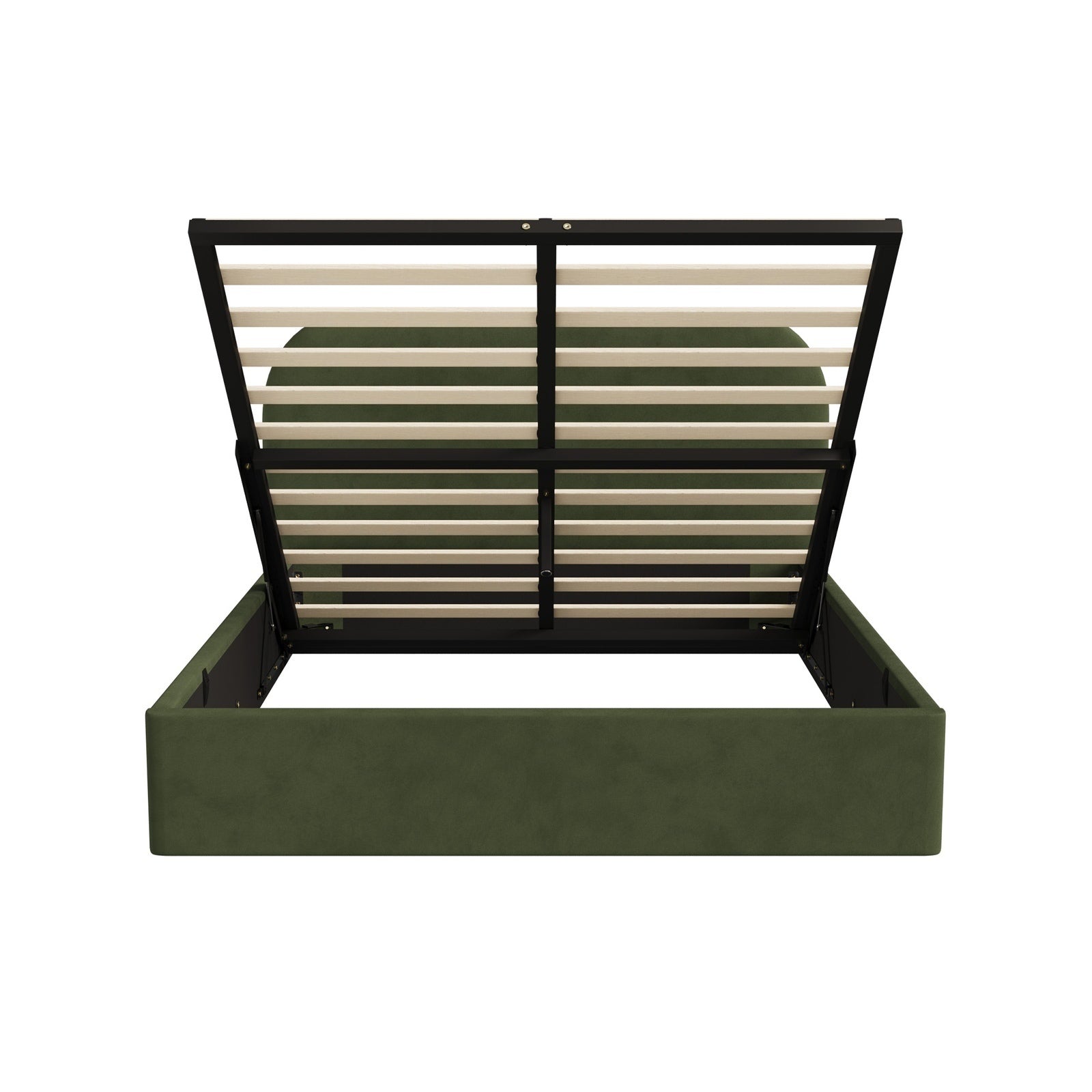 Oikiture Bed Frame Queen Double King Single Gas Lift Base with Storage Velvet