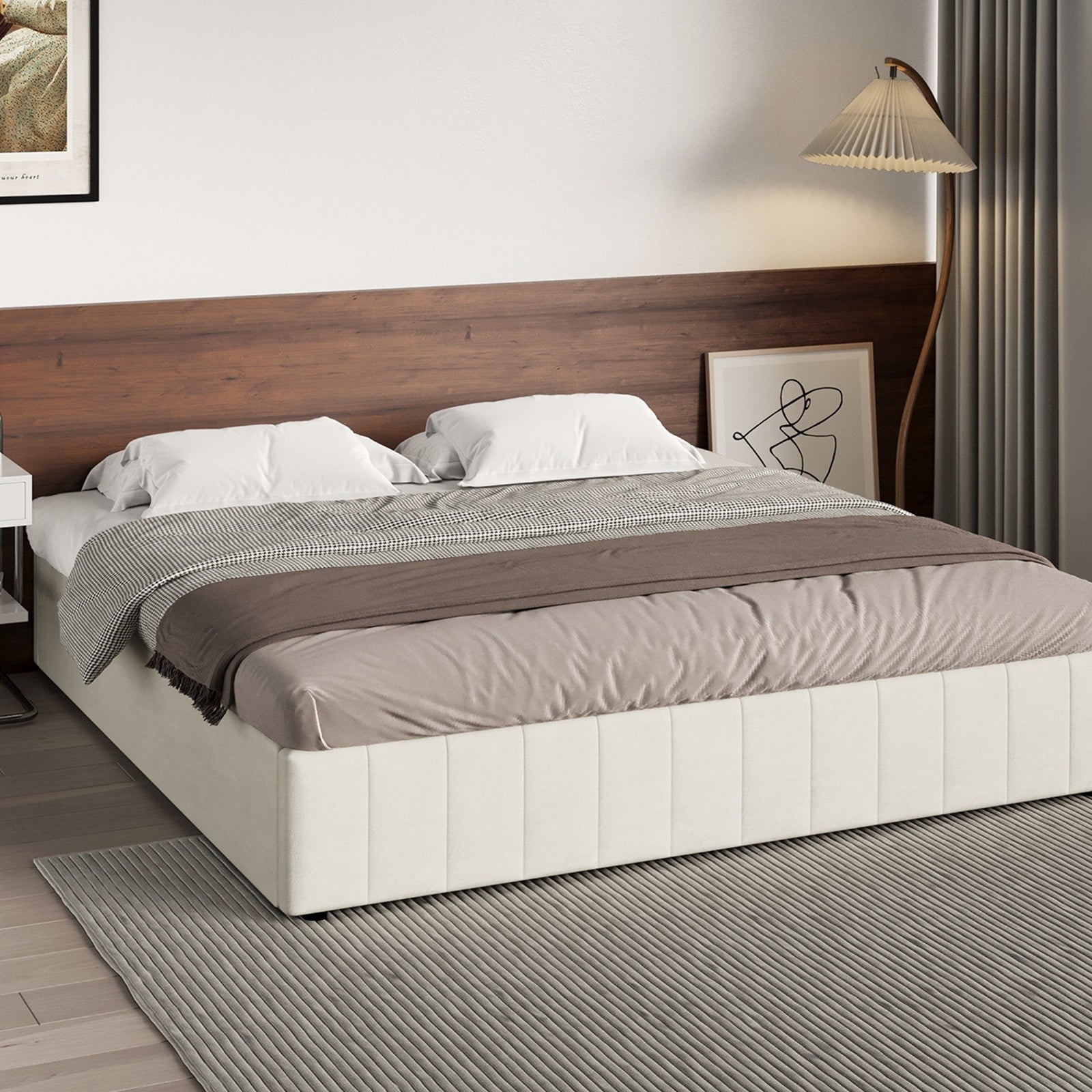 Oikiture Bed Frame Queen Double King Single Gas Lift Bed With Storage - Sunyee