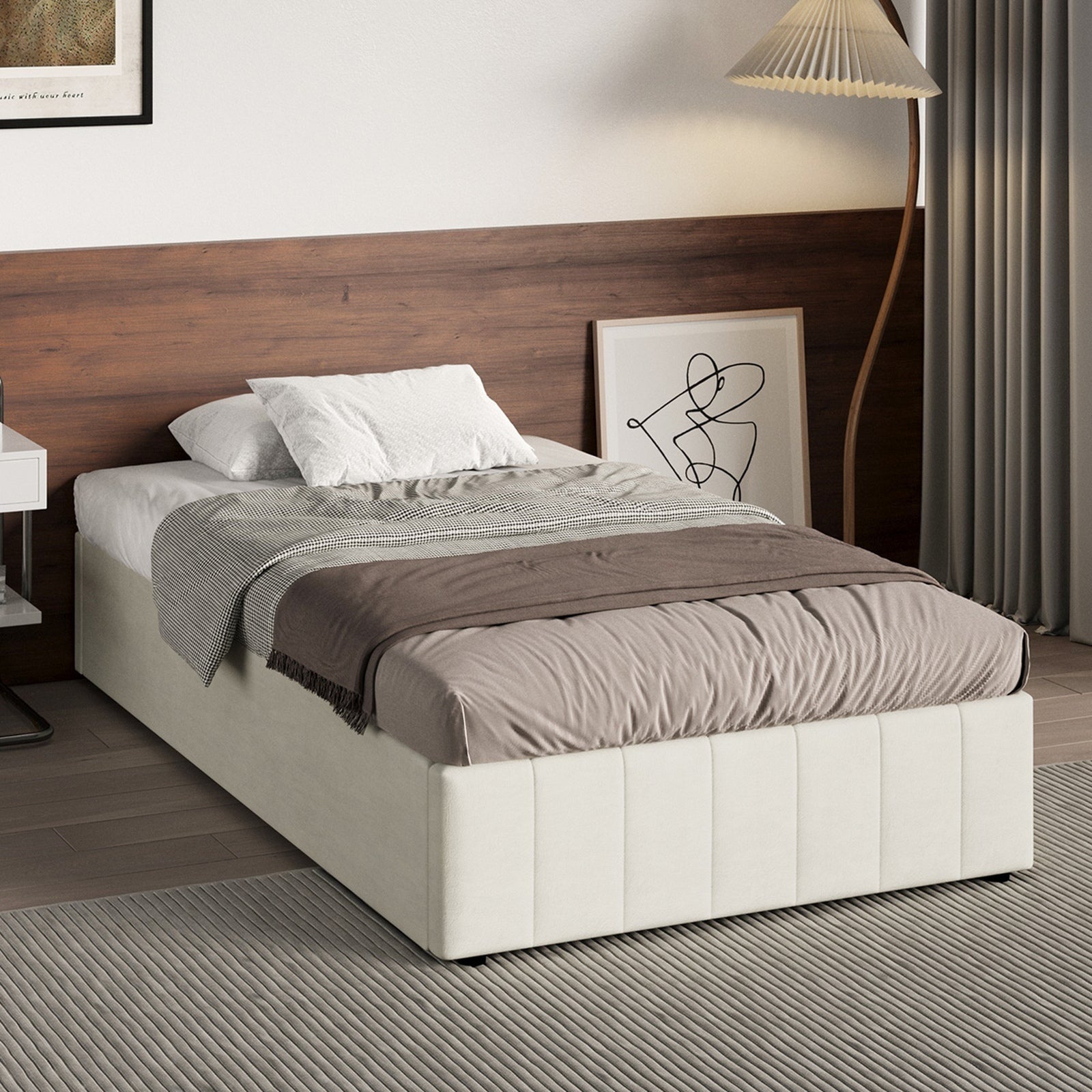 Oikiture Bed Frame Queen Double King Single Gas Lift Bed With Storage - Sunyee