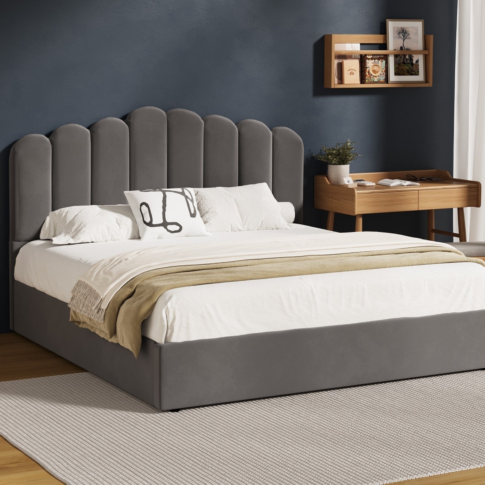 Oikiture Bed Frame Queen Double King Single Gas Lift Bed With Storage - Sunyee