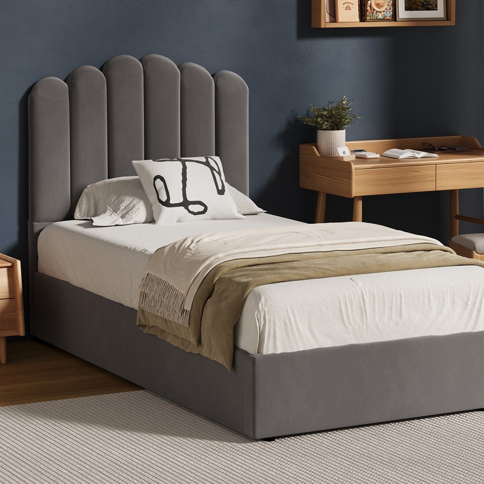 Oikiture Bed Frame Queen Double King Single Gas Lift Bed With Storage - Sunyee
