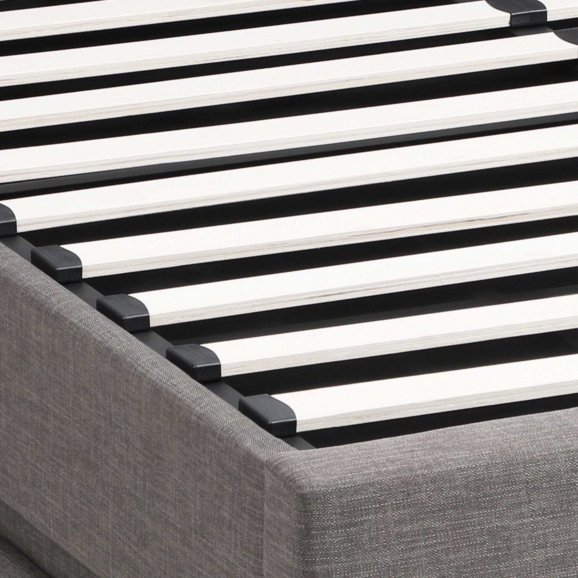 Oikiture Bed Frame King Size Bed Platform RGB LED Gas Lift Base Storage Grey - Sunyee