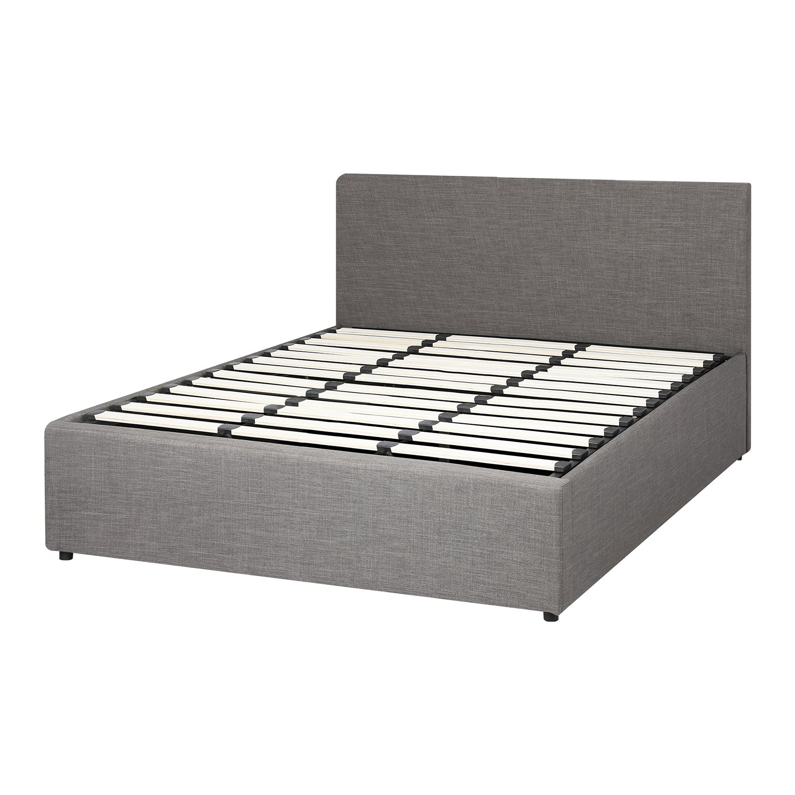 Oikiture Bed Frame King Size Gas Lift Base with Storage Mattress Platform Grey - Sunyee