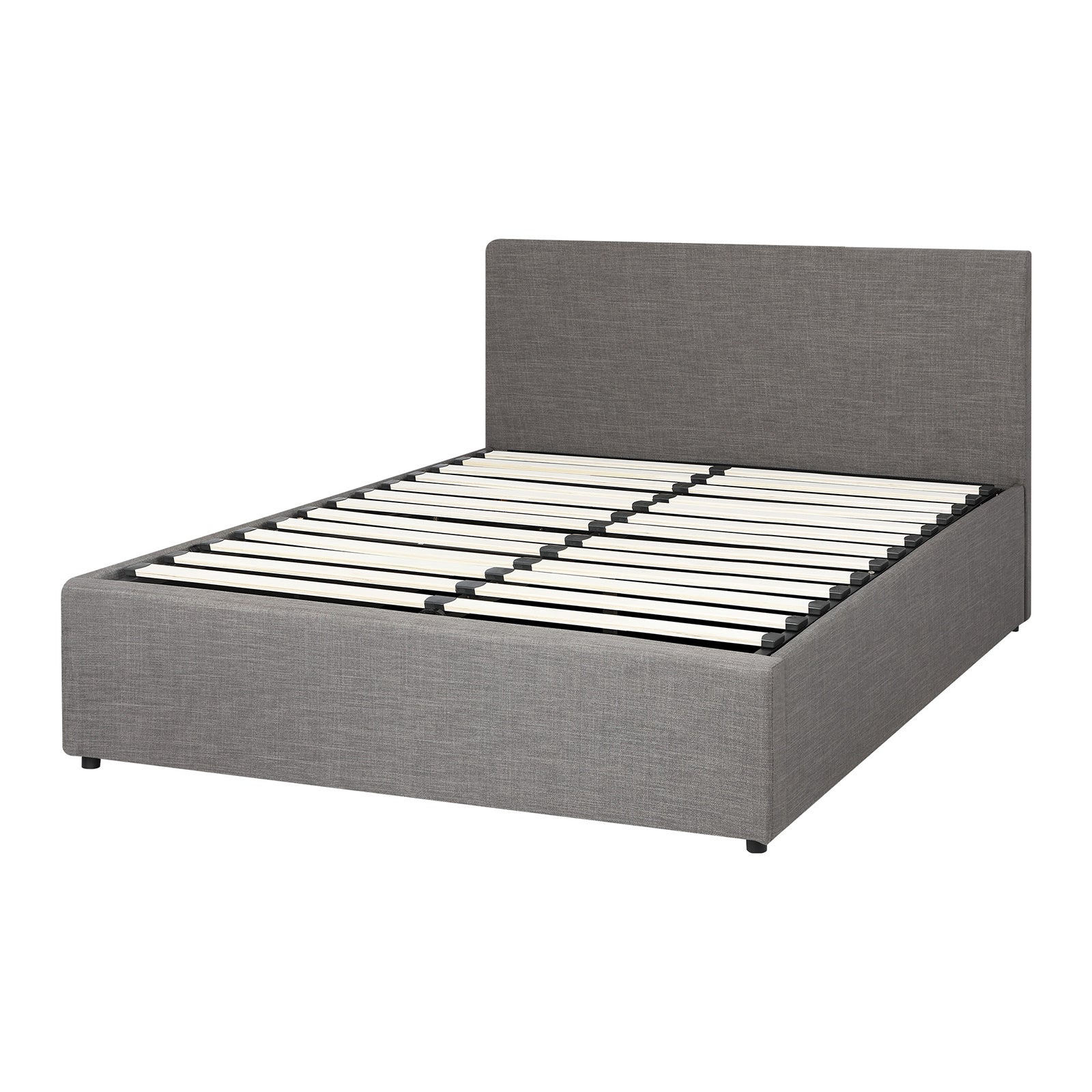 Oikiture Bed Frame Queen Size Gas Lift Base With Storage Mattress Base Fabric - Sunyee