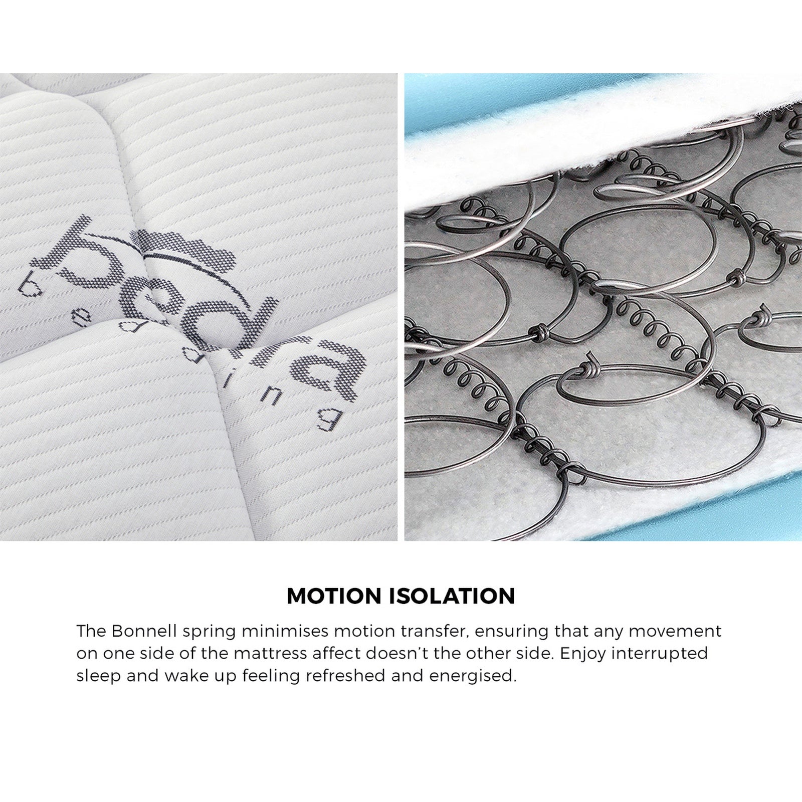 Oikiture Bed Frame Queen Double King Single Size Gas Lift with Mattress Boucle - Sunyee