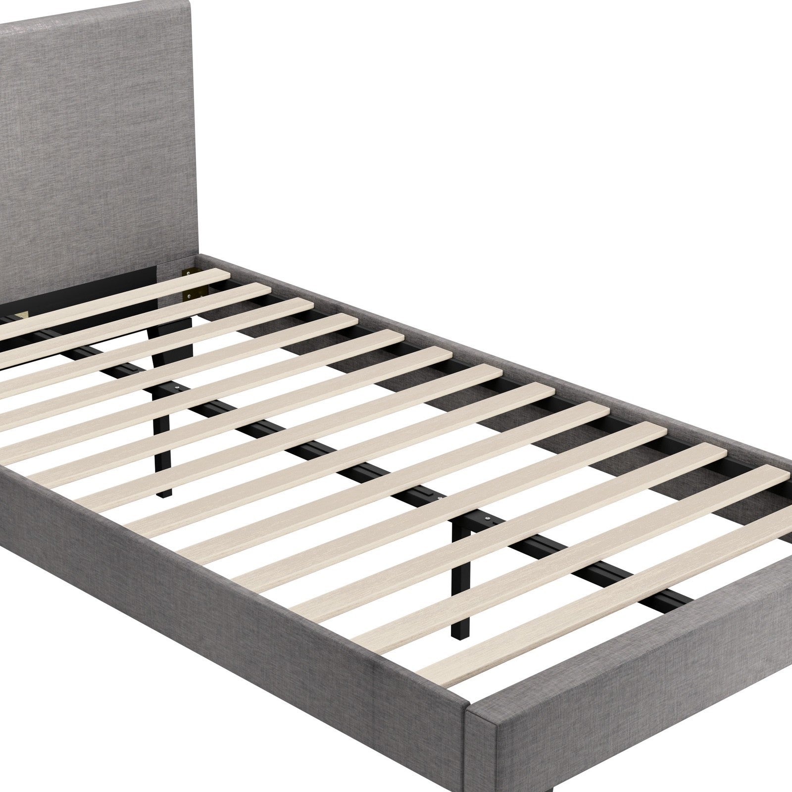 Oikiture Bed Frame King Single Size Mattress Base Platform Wooden Slats Fabric - Sunyee