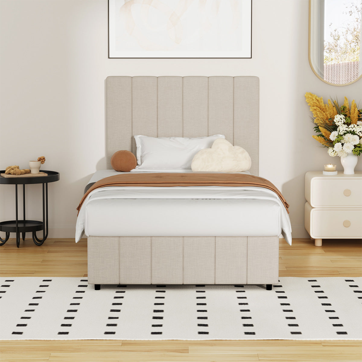 Oikiture Bed Frame King Single Beds Platform Gas Lift Storage Base VISH - Sunyee