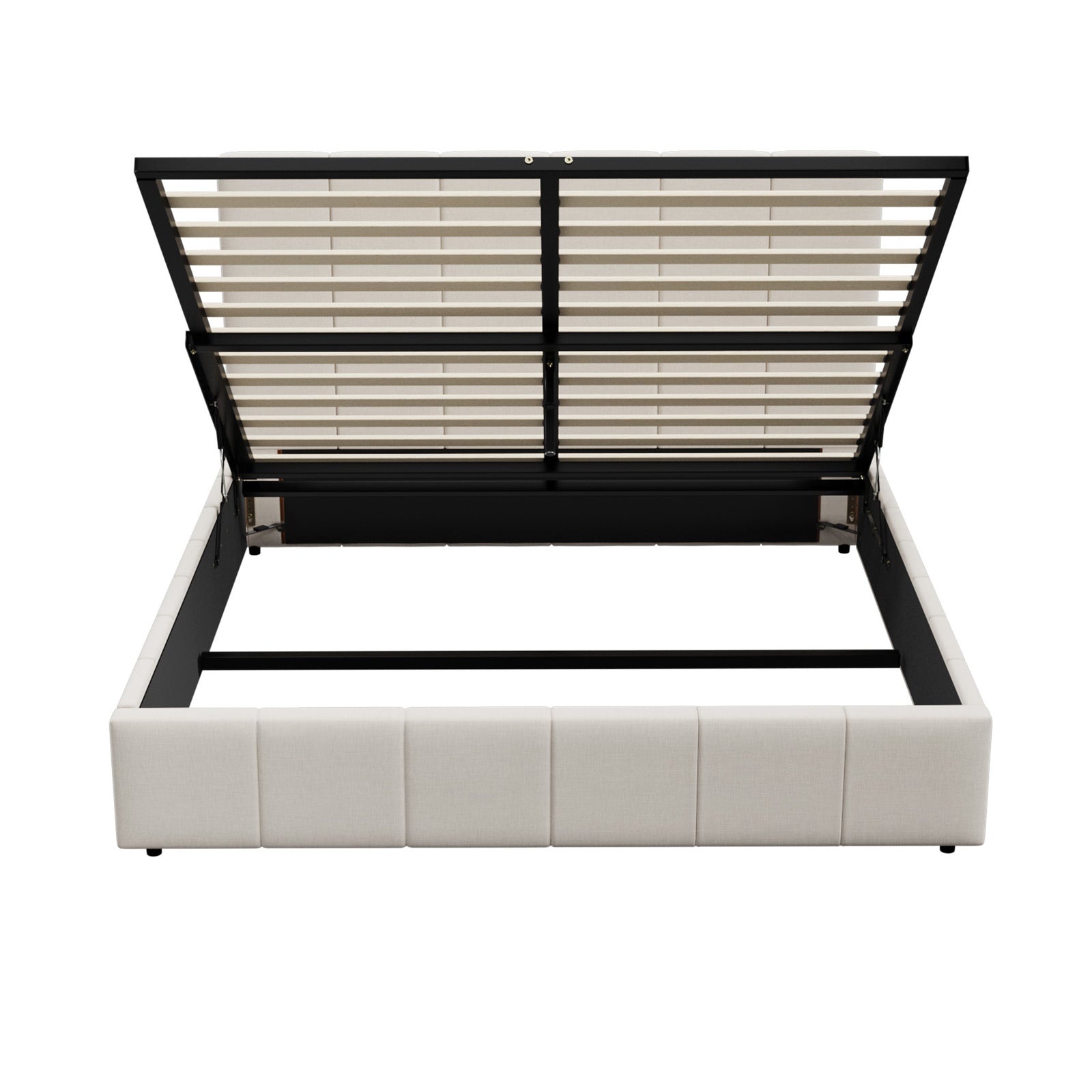 Oikiture Bed Frame Queen Size Beds Gas Lift Storage Base VISH - Sunyee