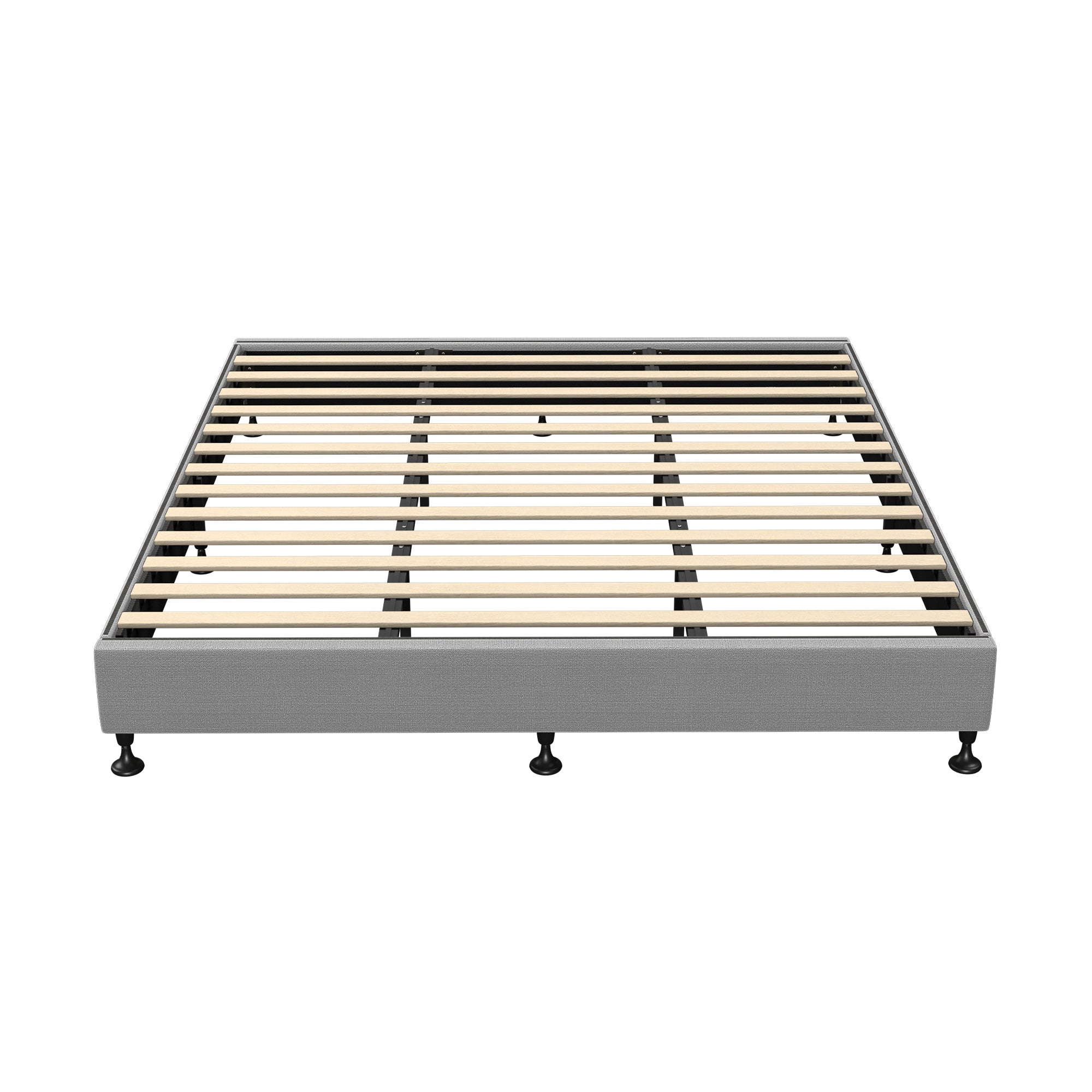 Oikiture Bed Frame King Size Bed Base Platform Grey - Sunyee