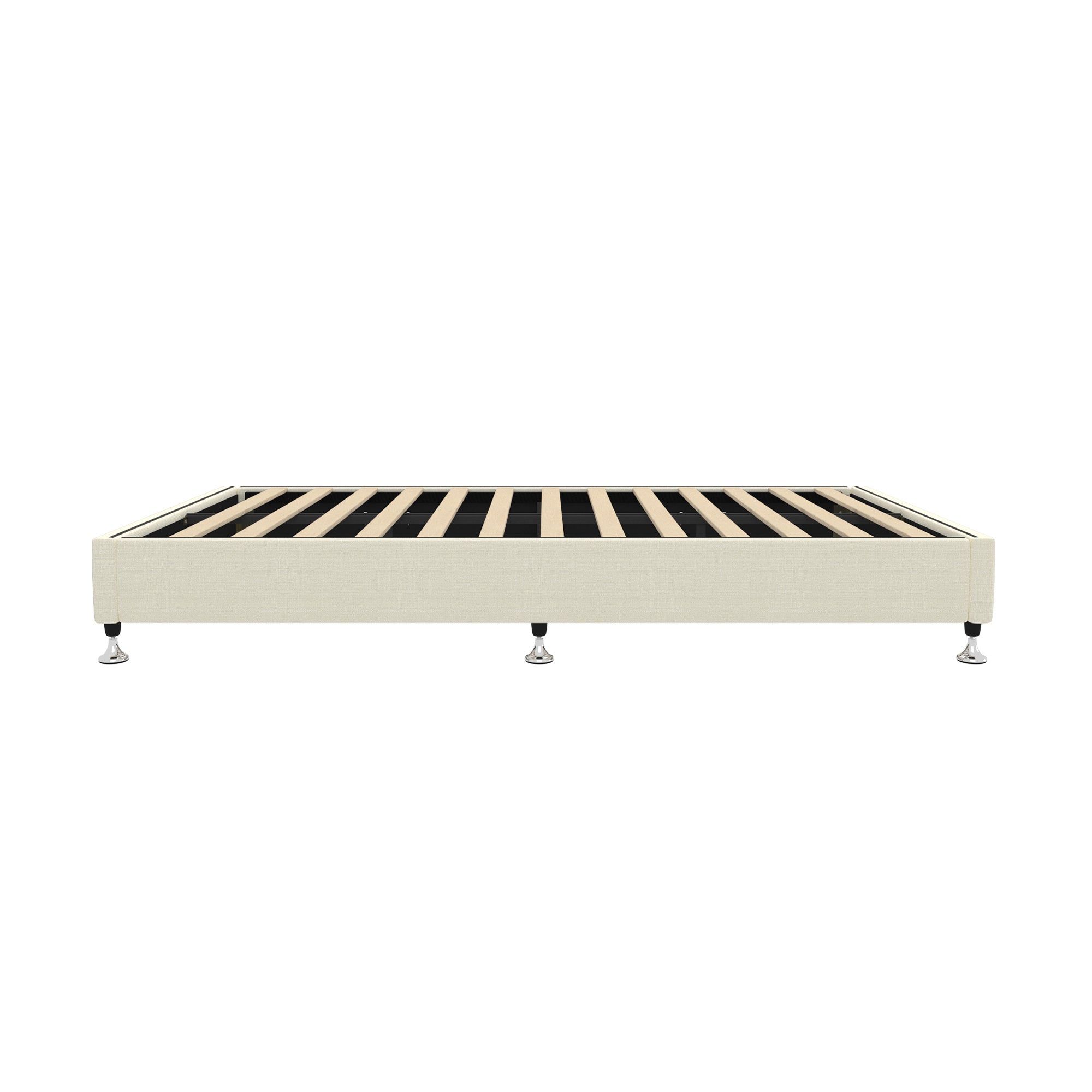 Oikiture Bed Frame King Single Bed Base Platform Beige - Sunyee