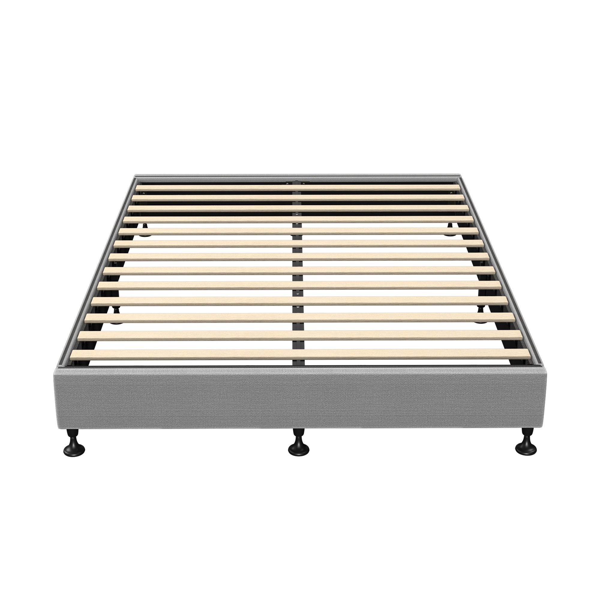 Oikiture Bed Frame Queen Size Bed Base Platform Grey - Sunyee
