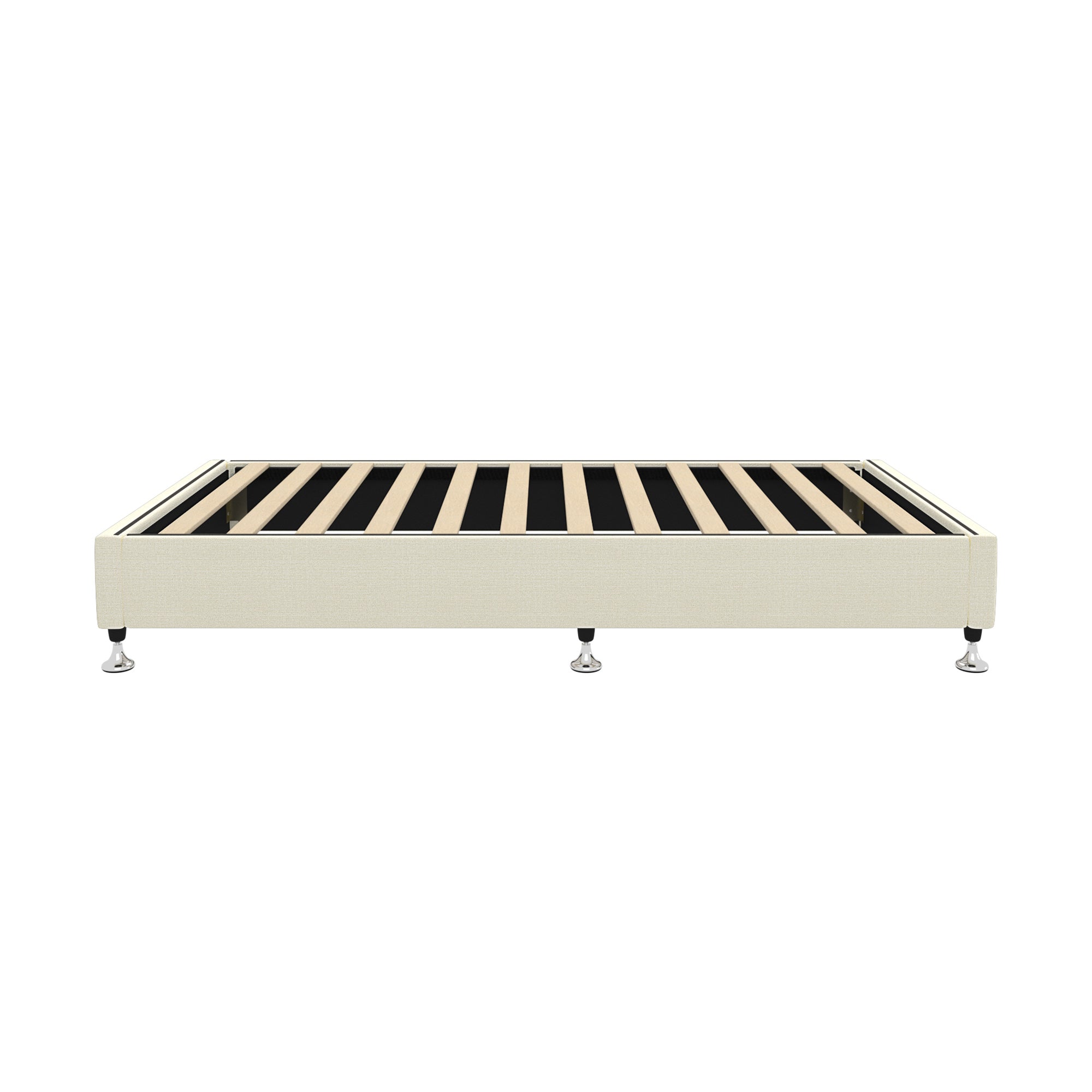 Oikiture Bed Frame Single Size Bed Base Platform Beige - Sunyee