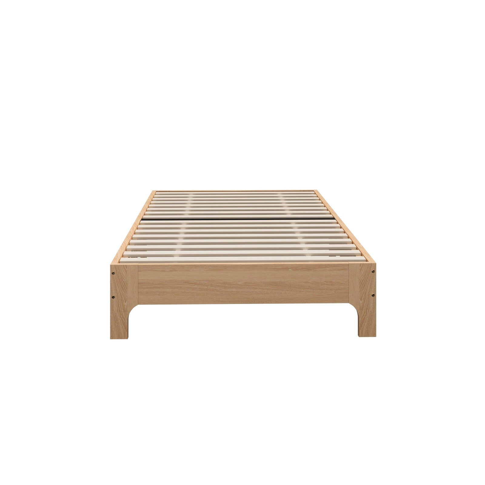 Oikiture Bed Frame Single Size Wooden Mattress Base Platform Beds Natural
