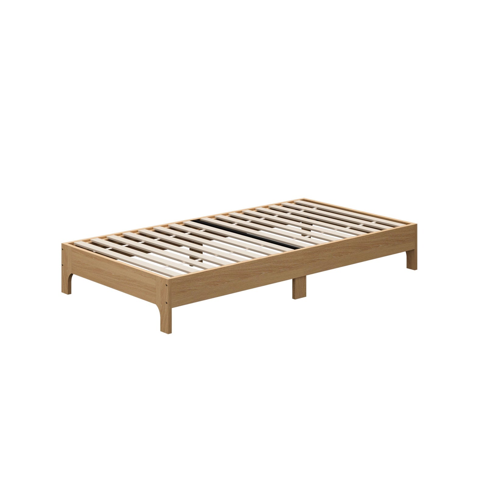Oikiture Bed Frame Single Size Wooden Mattress Base Platform Beds Natural