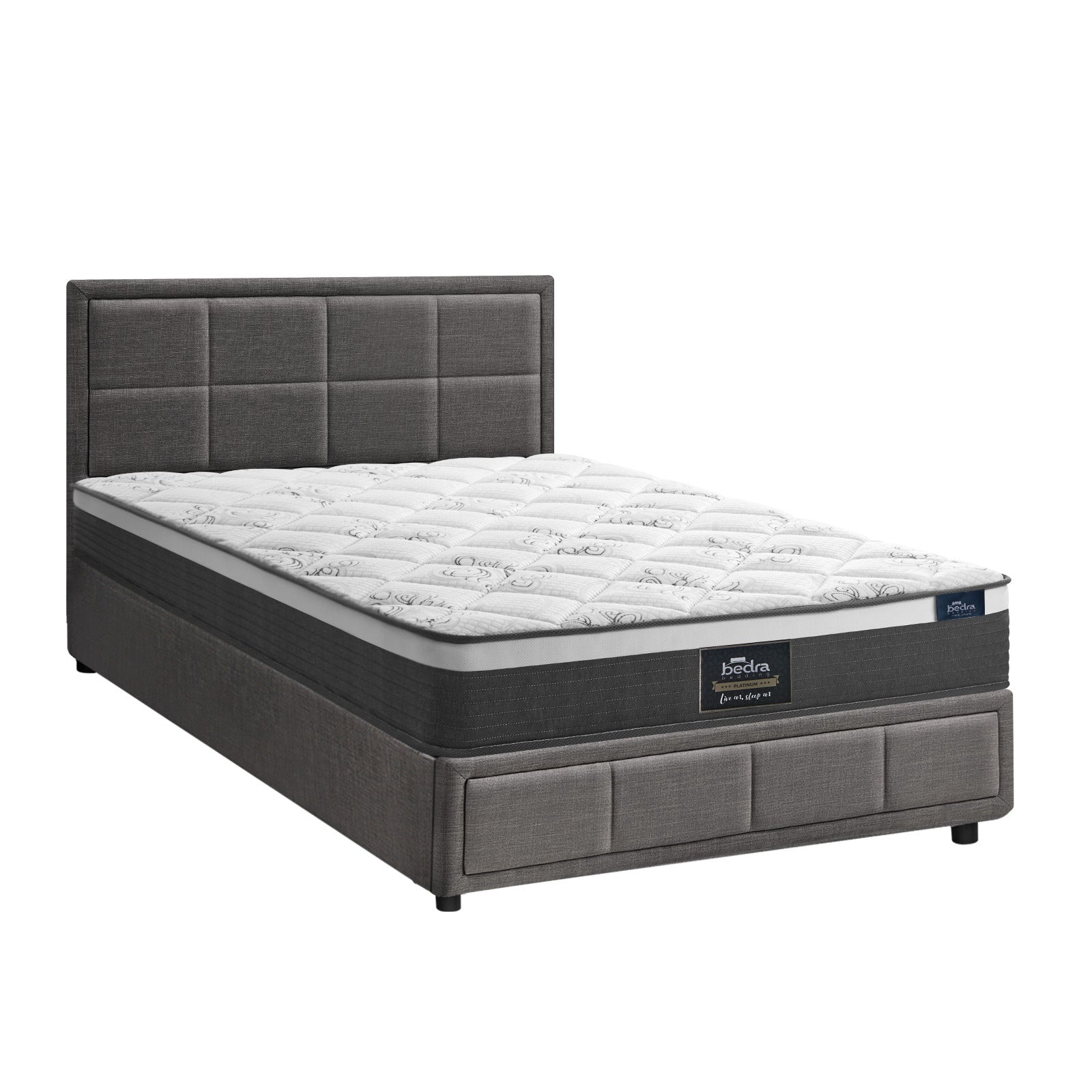 Oikiture Bed Frame Queen Double King Single Gas Lift with Mattress Set BOSS - Sunyee