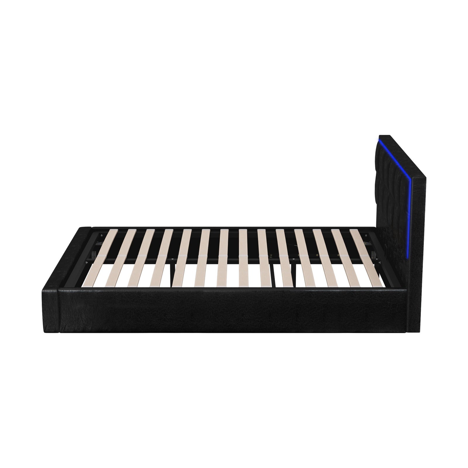 Oikiture Bed Frame Queen Double King Single Size RGB LED Gas Lift Storage Base - Sunyee