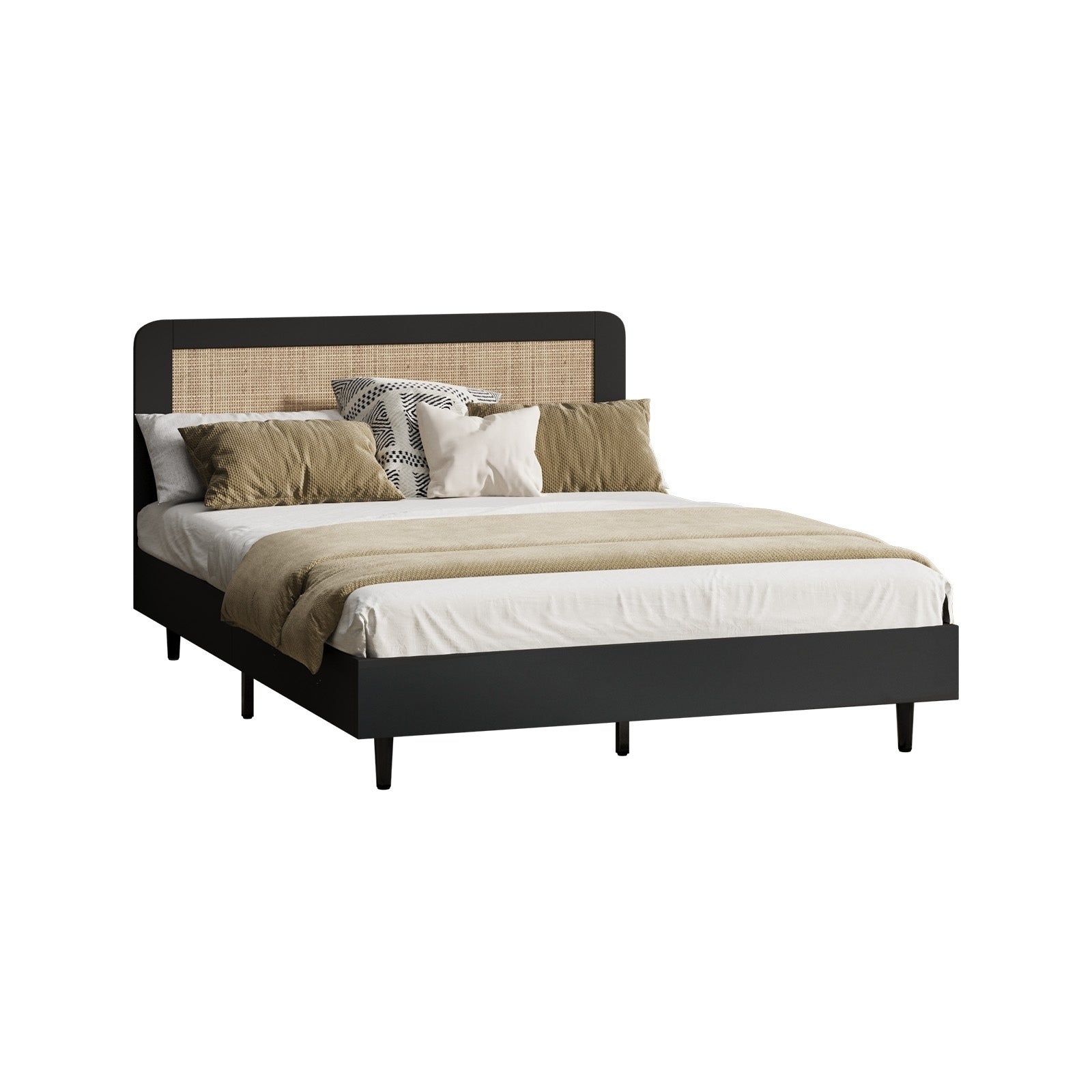 Oikiture Bed Frame Queen Double King Single Size Wooden Bed Platform Timber