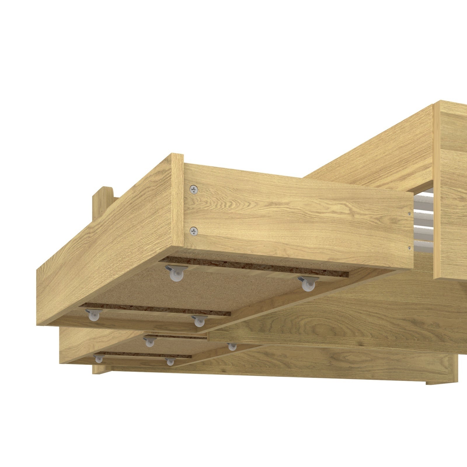 Oikiture Bed Frame Queen Double King Single Size with Charging Ports 2 Drawers - Sunyee