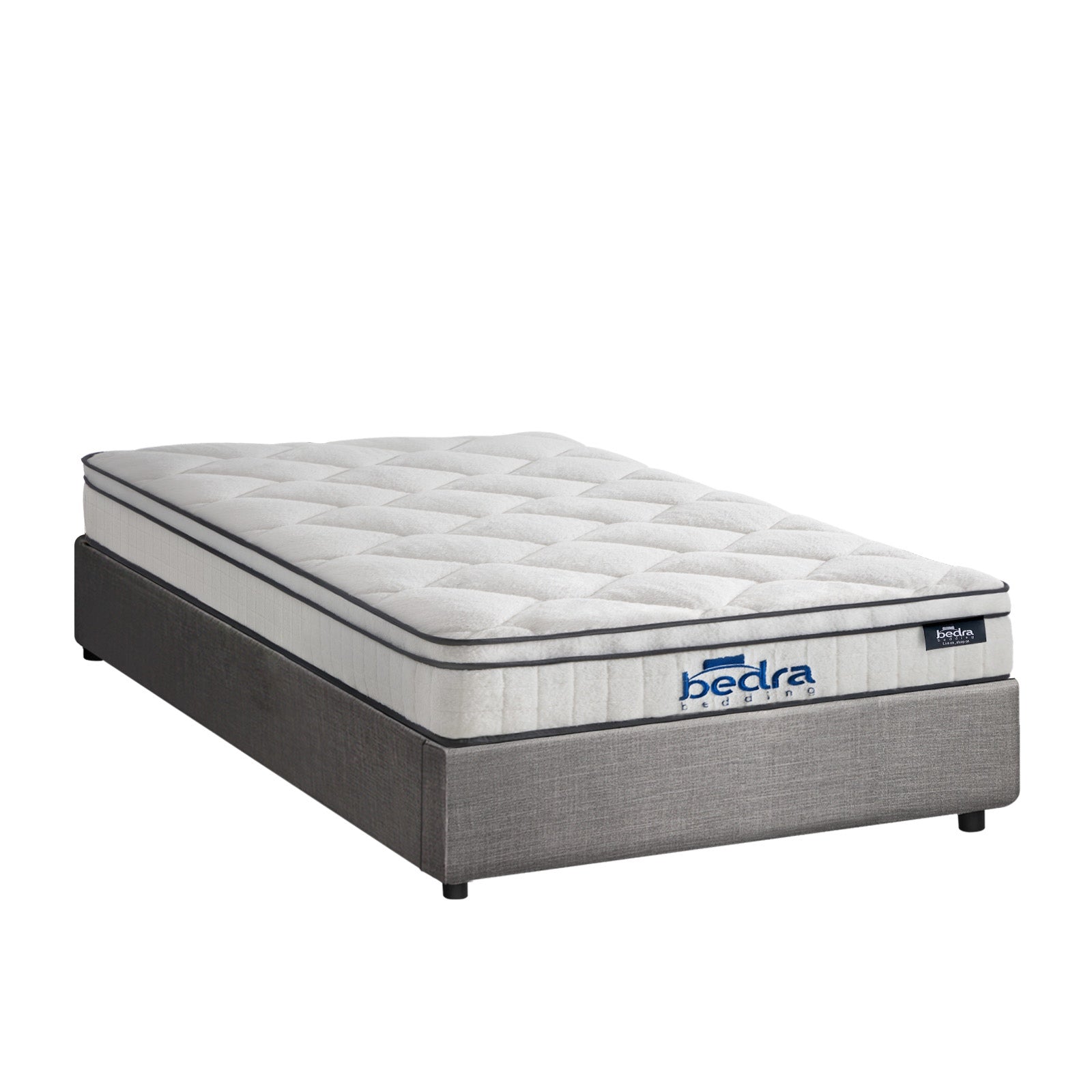 Oikiture Bed Frame King Single Size Gas Lift Base Storage Platform with Mattress - Sunyee