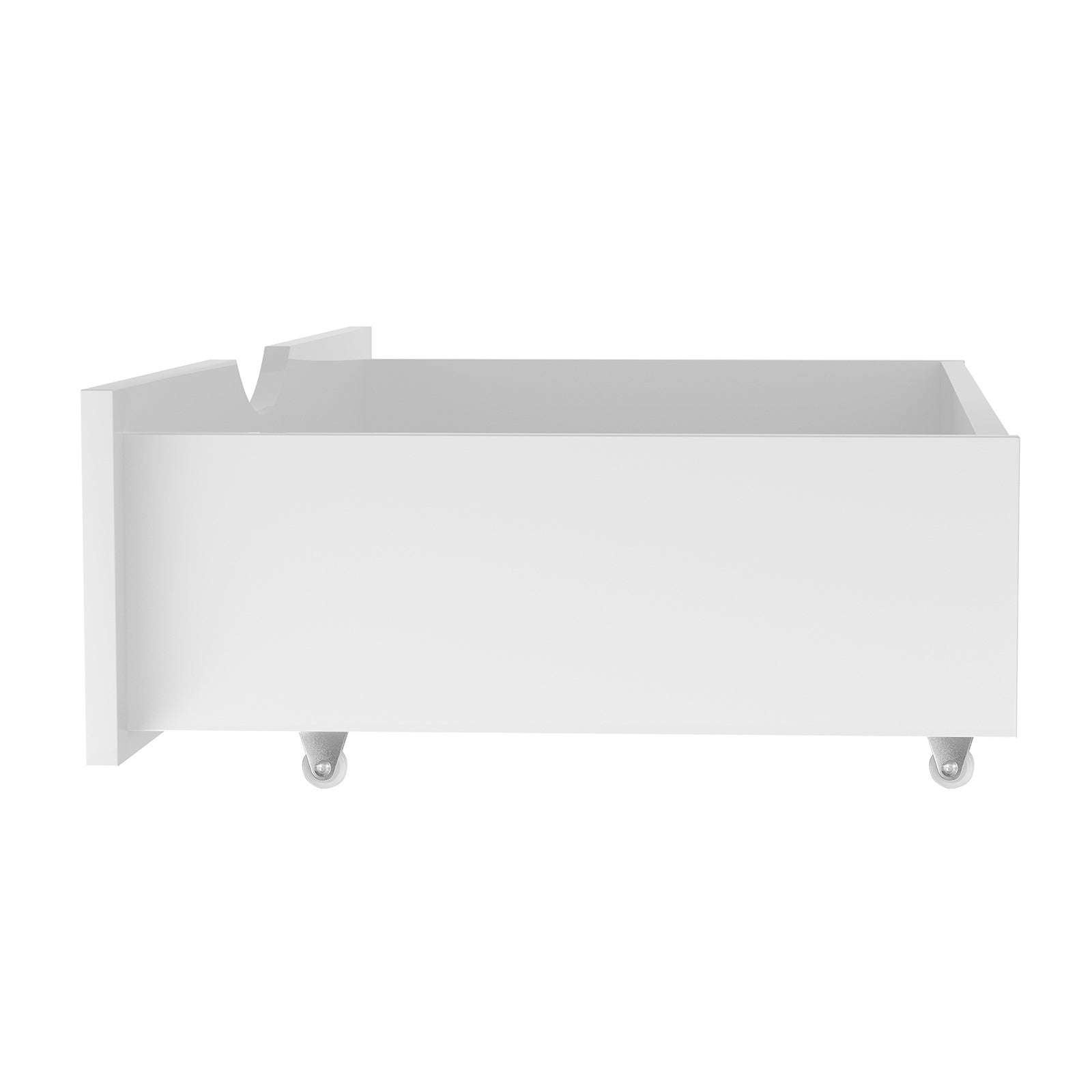 Oikiture Storage Drawers Trundle for Wooden Bed Frame Base Timber White 2X - Sunyee