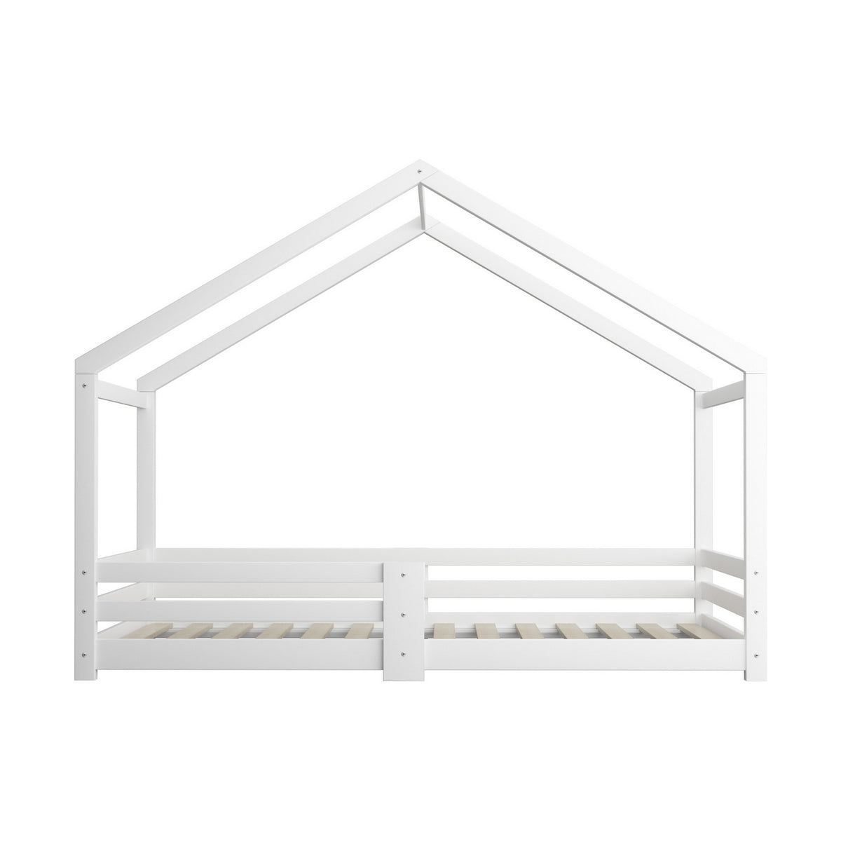 Oikiture Bed Frame Single Wooden House Bedframe Mattress Base Timber Platform