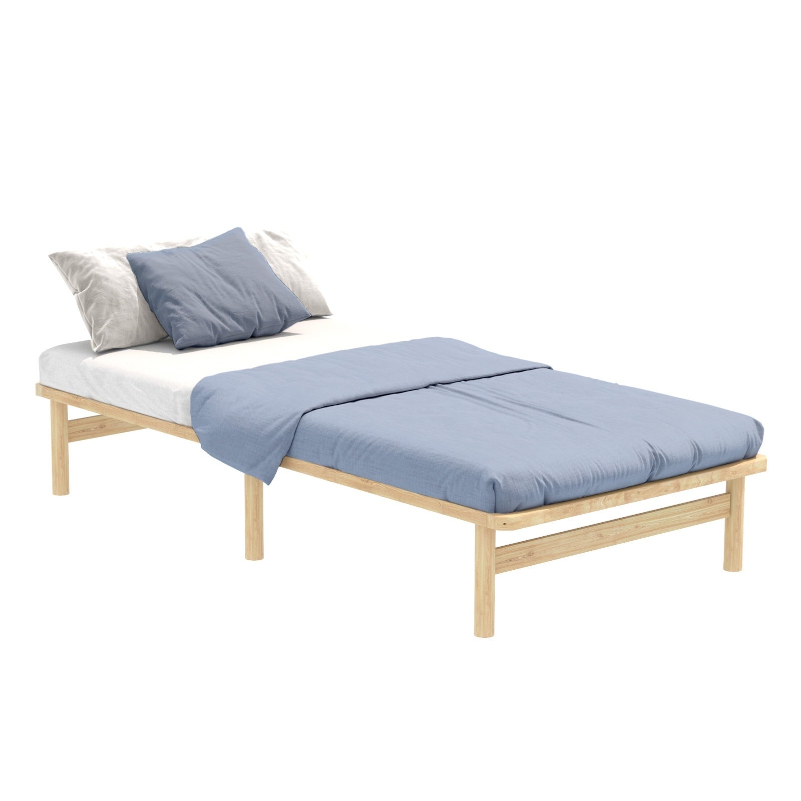 Oikiture Bed Frame Queen King Single Double Wooden Mattress Base Platform Timber - Sunyee