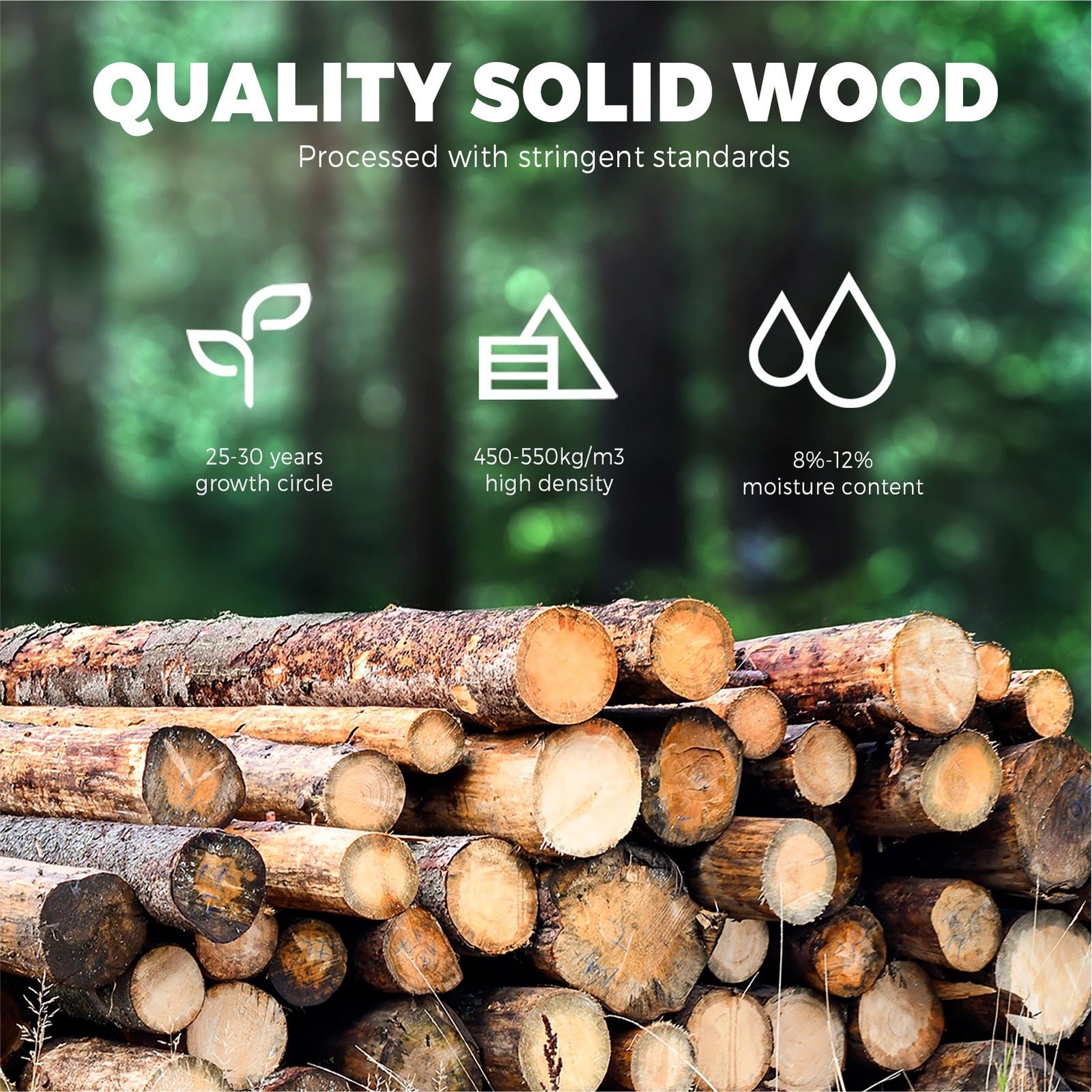 Oikiture Bed Frame Queen King Single Double Wooden Mattress Base Platform Timber - Sunyee