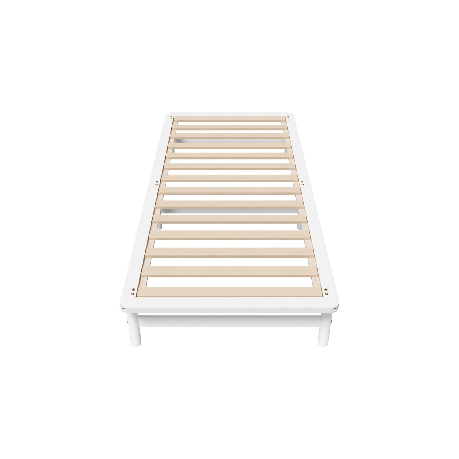Oikiture Wooden Bed Frame King Size Base Platform Beds Solid Pine Wood White - Sunyee
